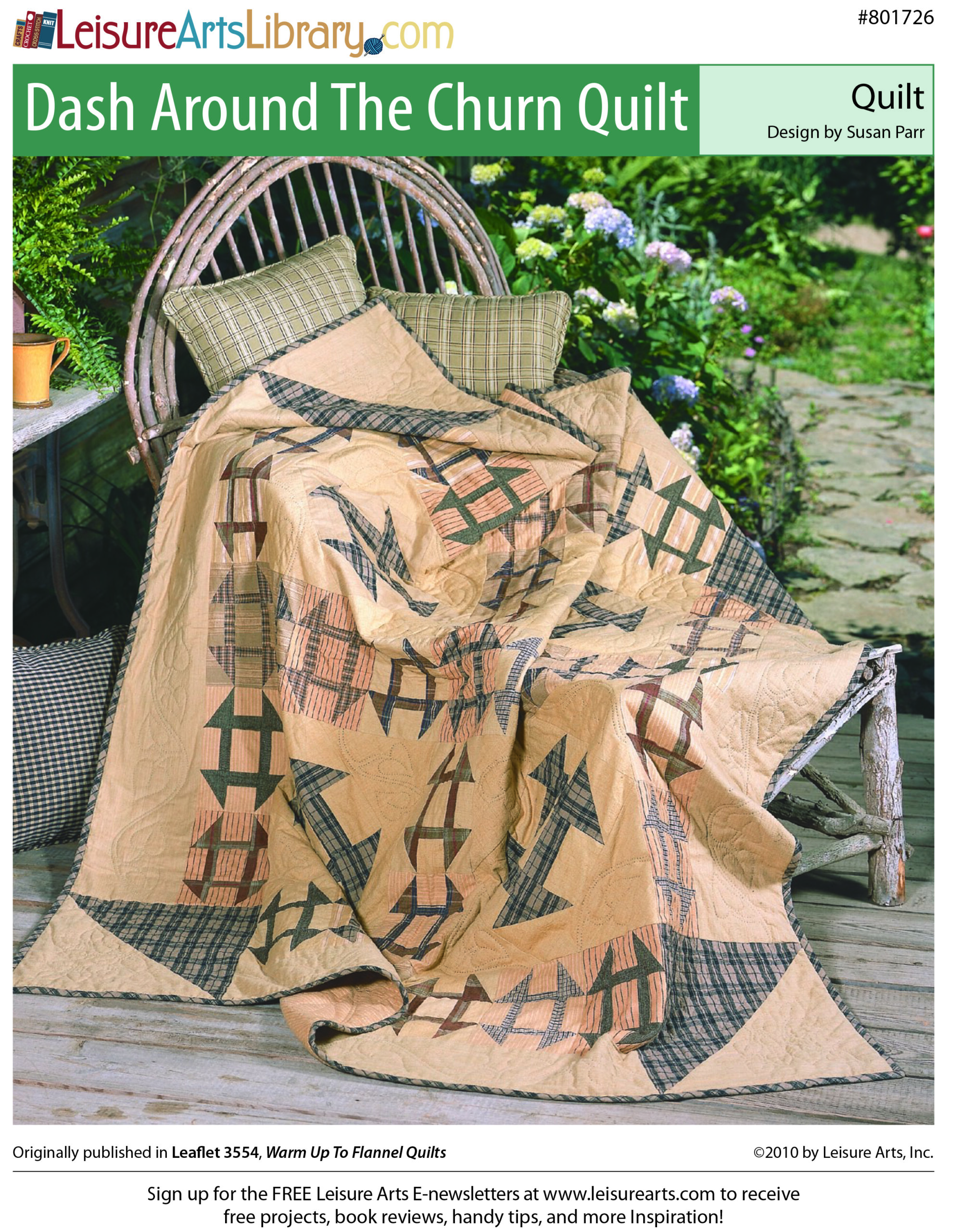 Leisure Arts Warm Up To Flannel Dash Around The Churn Quilt ePattern