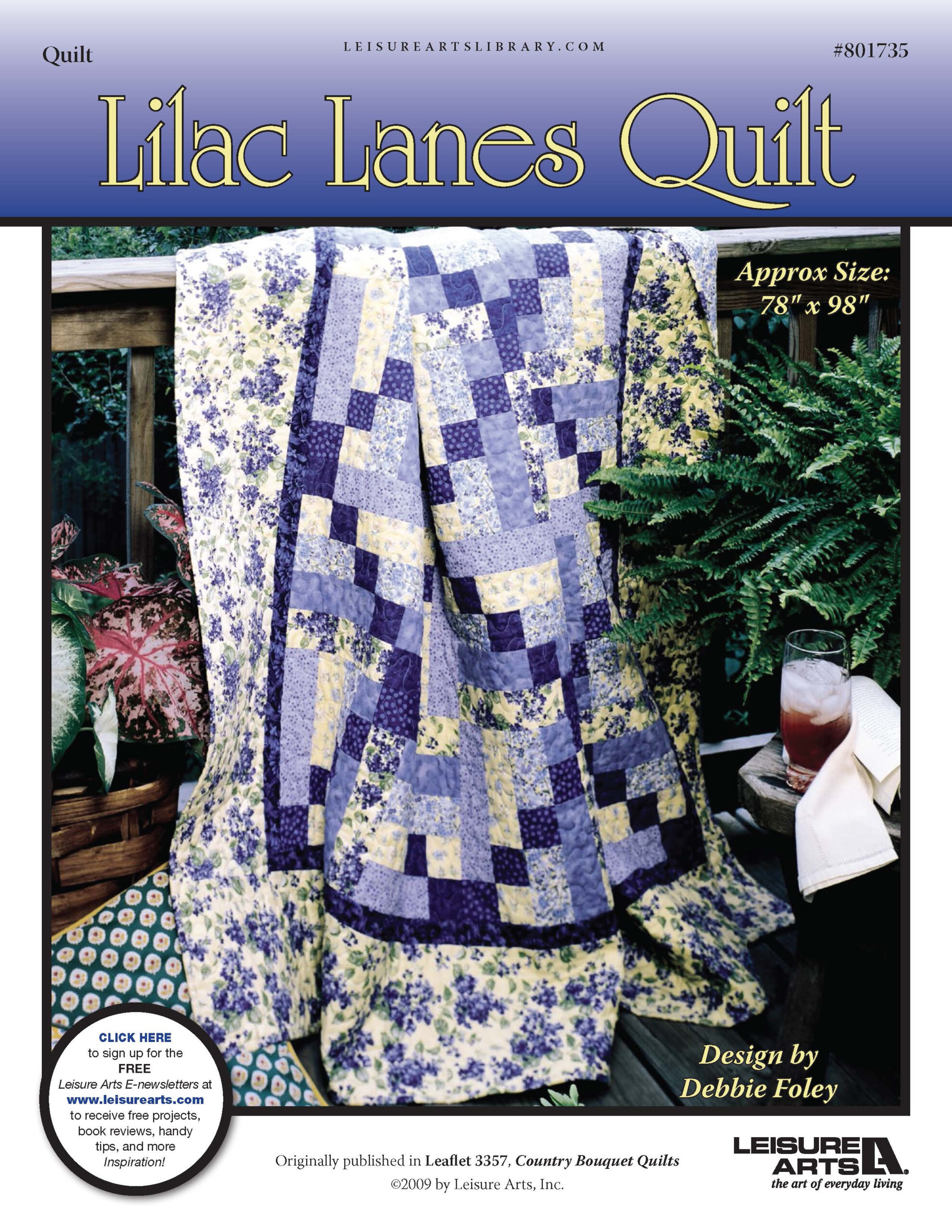 Leisure Arts Country Bouquet Quilts Lilac Lanes ePattern