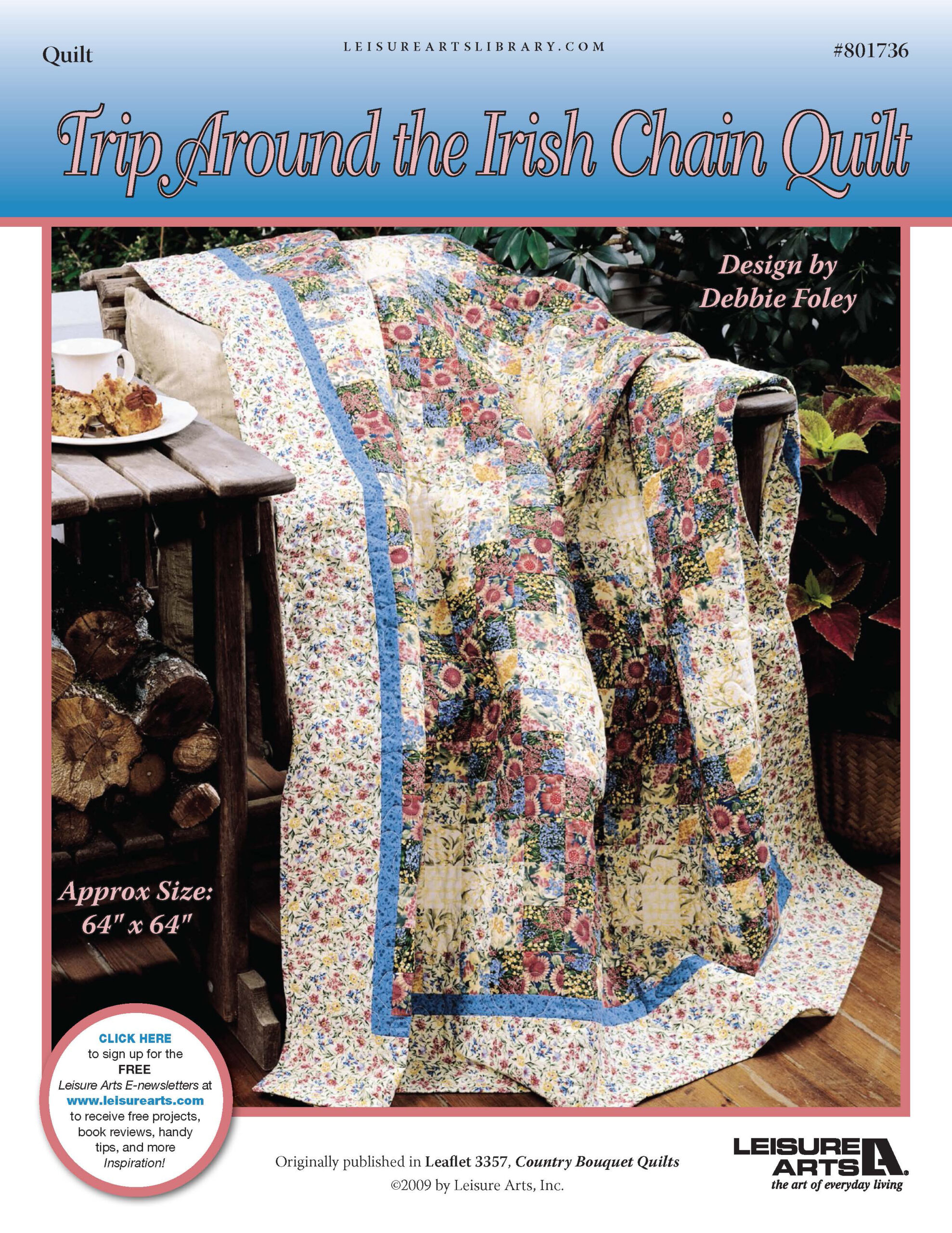 Leisure Arts Country Bouquet Quilts Trip Around The Irish Chain ePattern