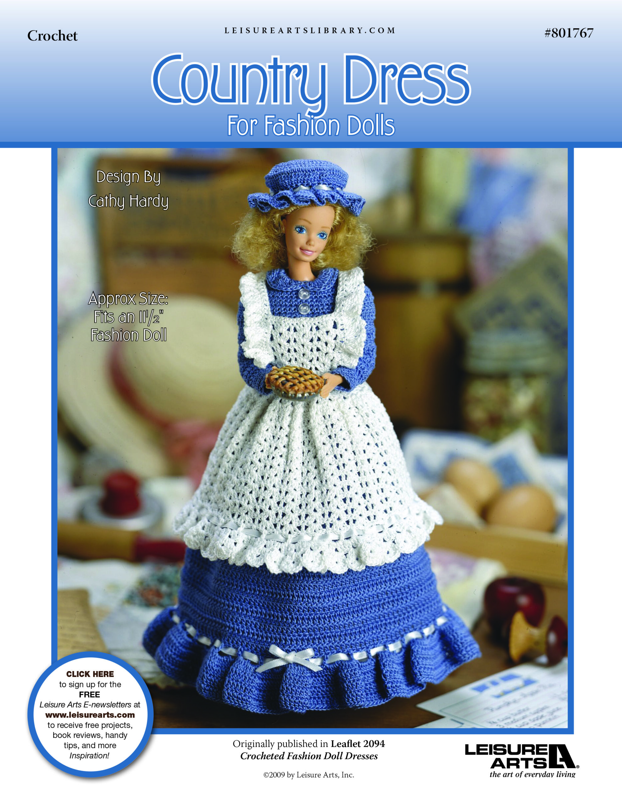 Leisure Arts Country Dress for Fashion Dolls ePattern