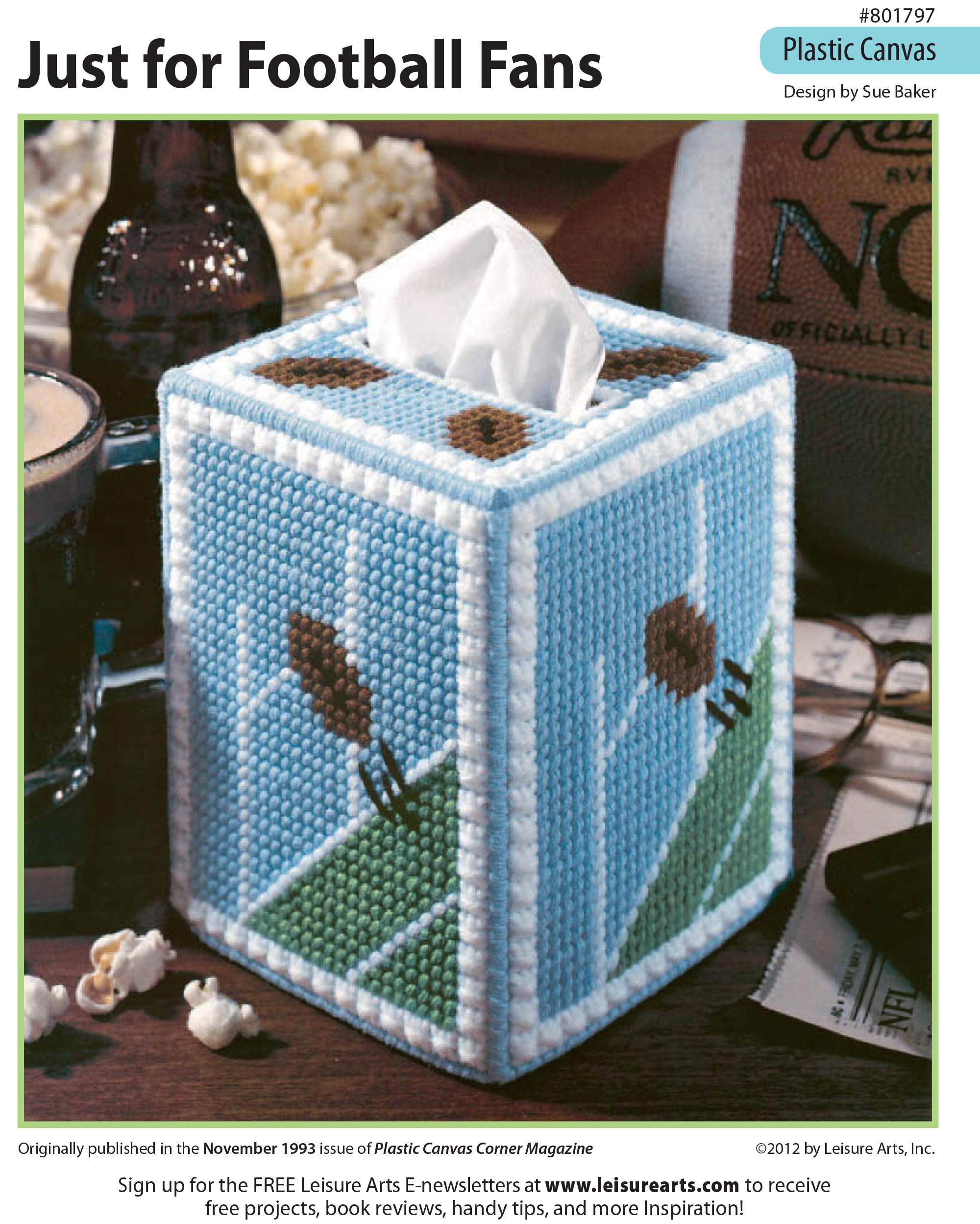 Leisure Arts Football Fans Plastic Canvas ePattern