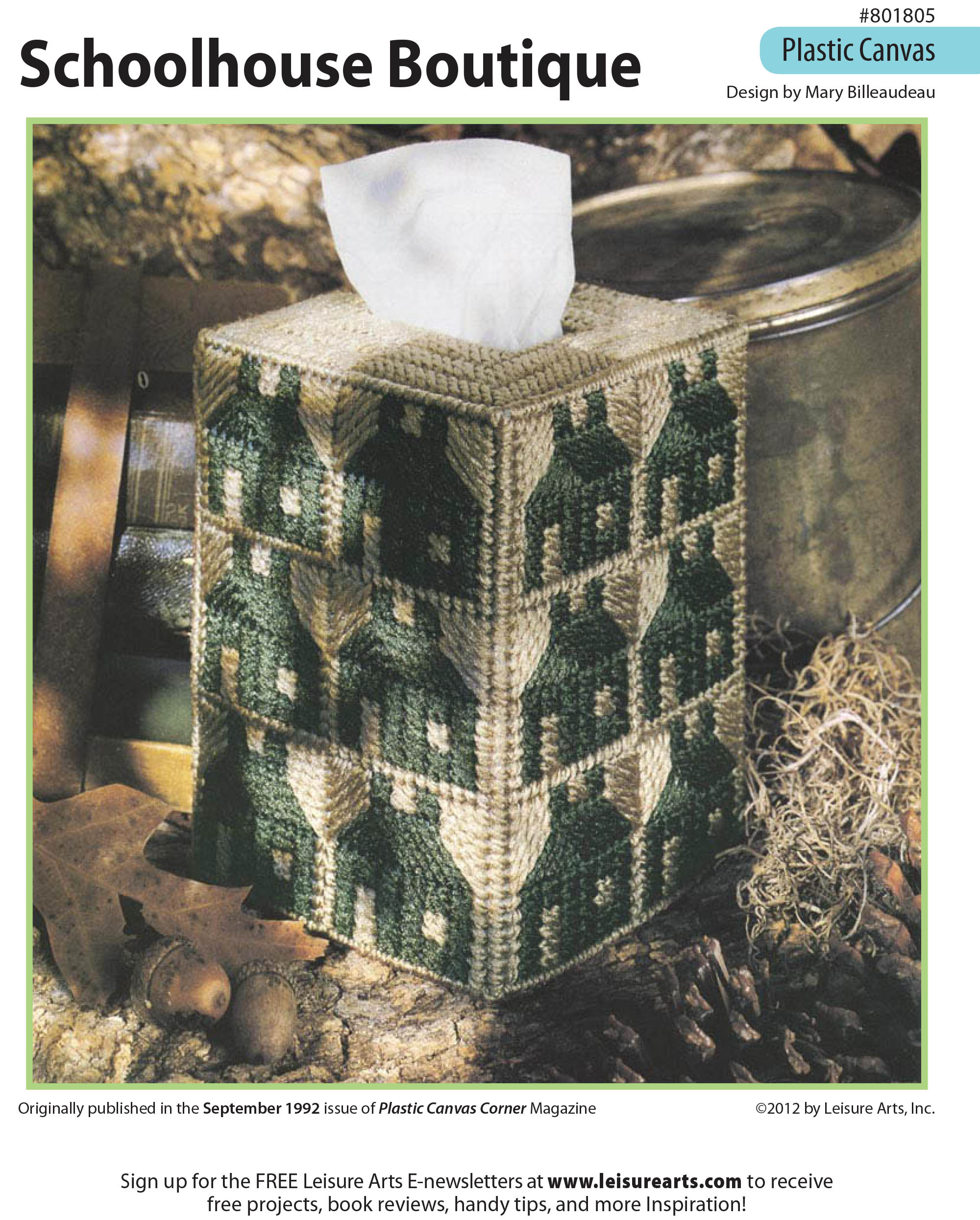 Leisure Arts Schoolhouse Boutique Plastic Canvas ePattern