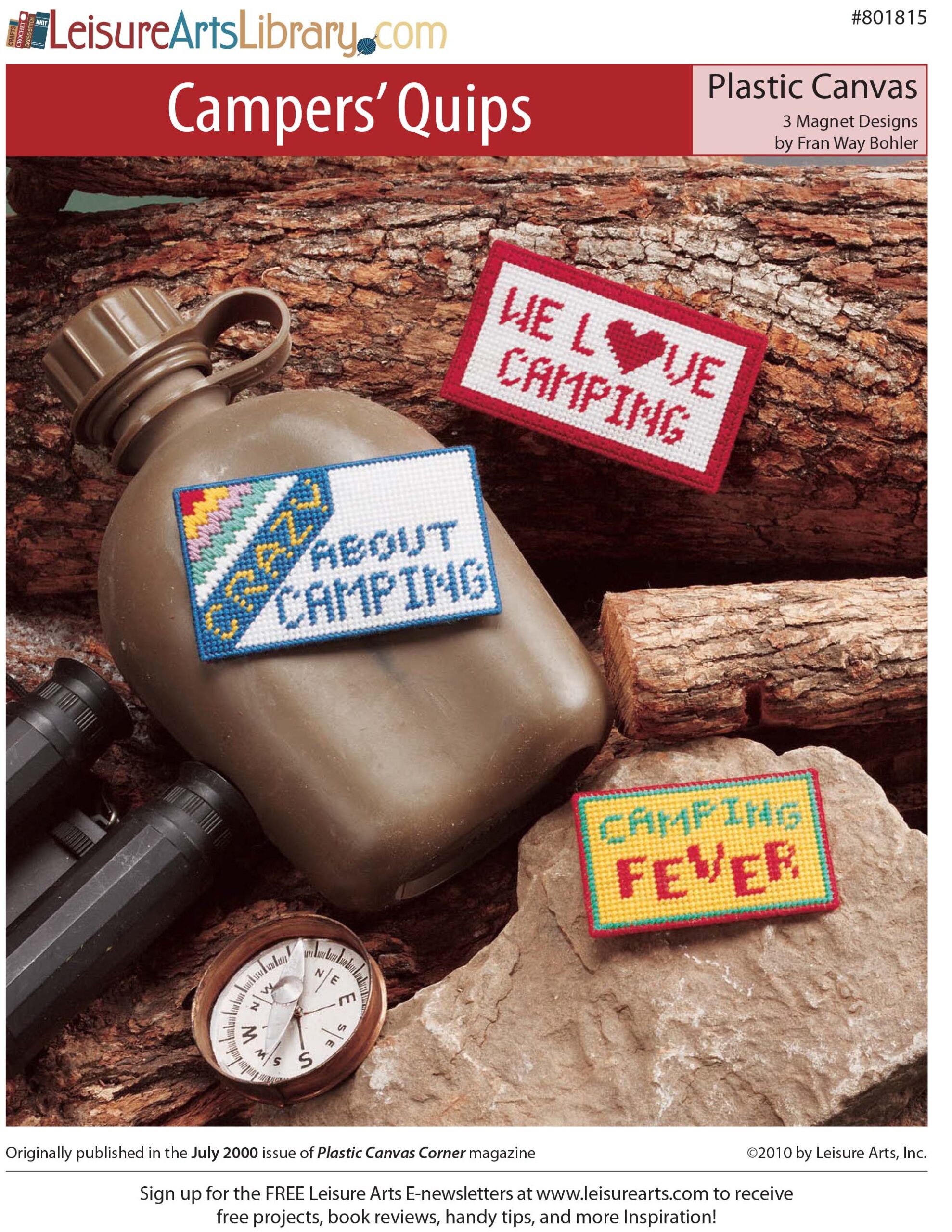 Leisure Arts Campers Quips Magnets Plastic Canvas ePattern