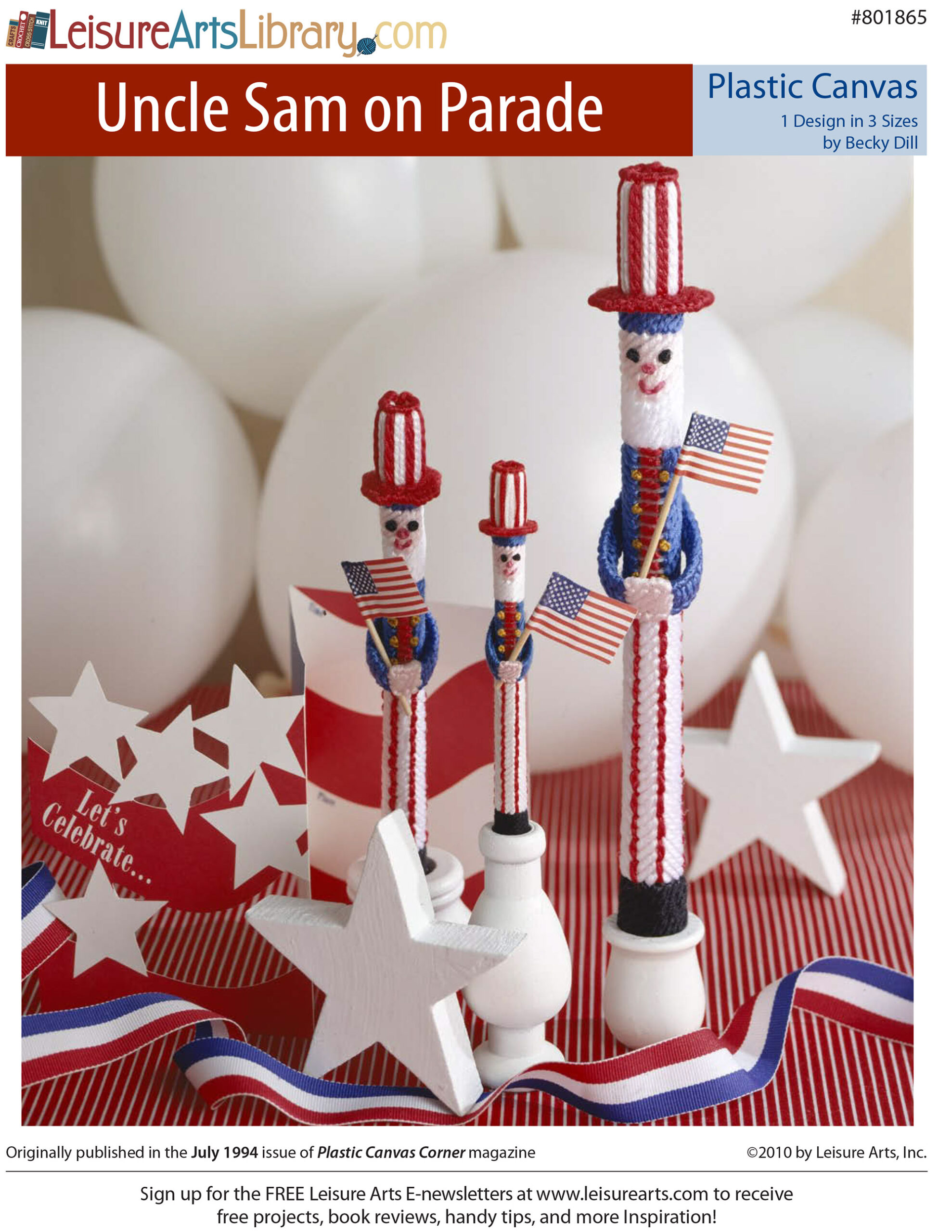 Leisure Arts Uncle Sam On Parade Plastic Canvas ePattern