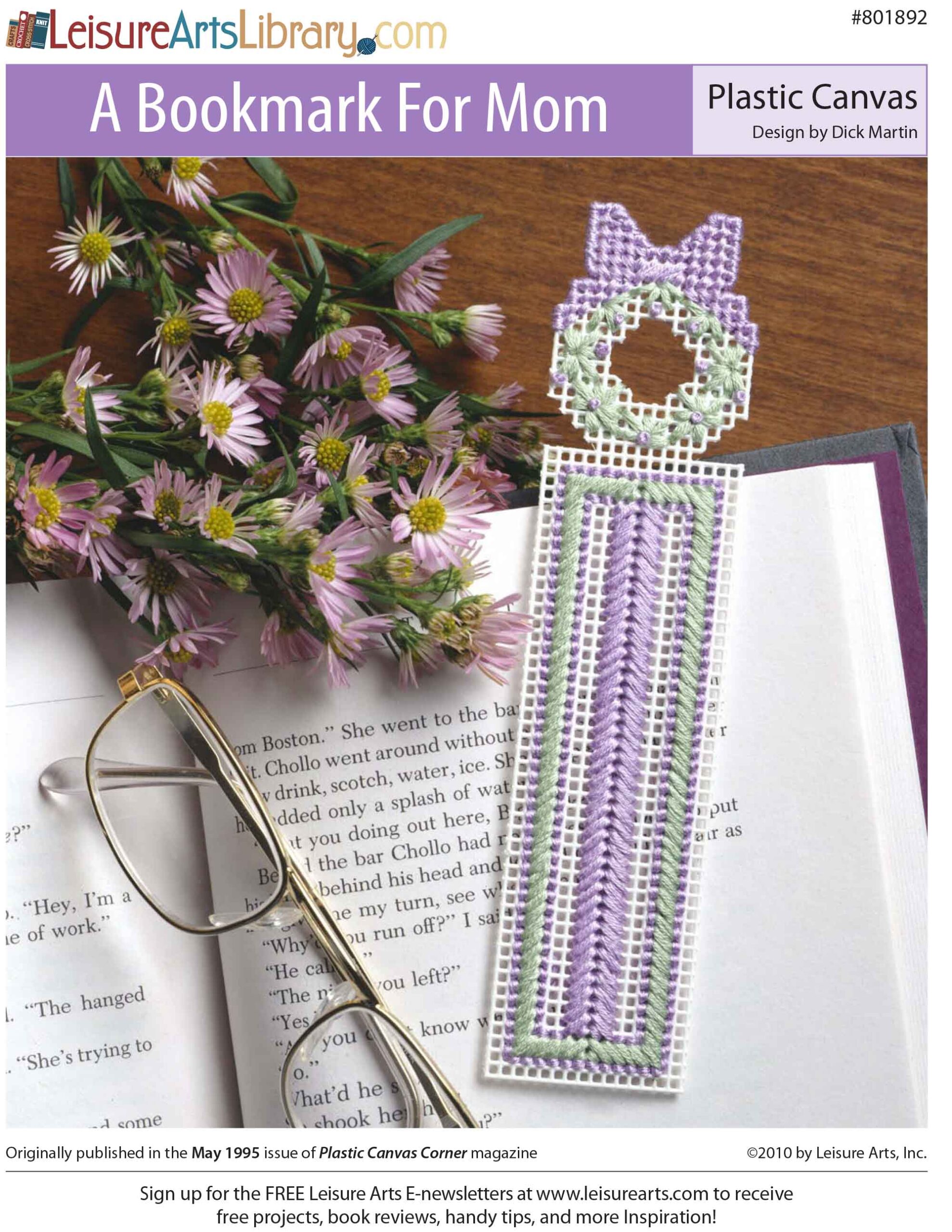 Leisure Arts A Bookmark for Mom Plastic Canvas ePattern