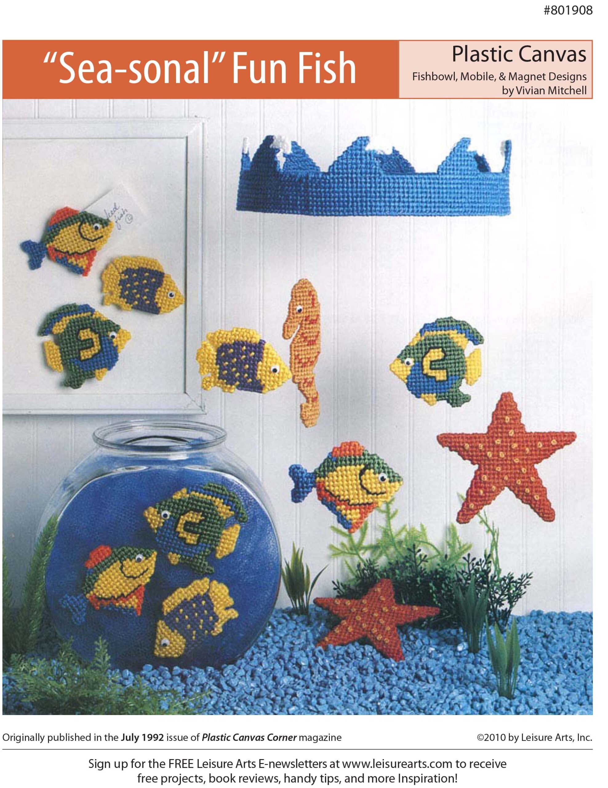 Leisure Arts SeaSonal Fun Fish Set Plastic Canvas ePattern