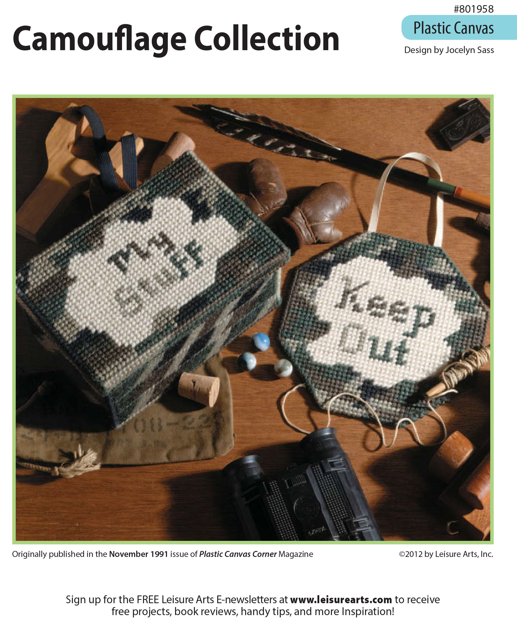 Leisure Arts Camouflage Collection Plastic Canvas ePattern