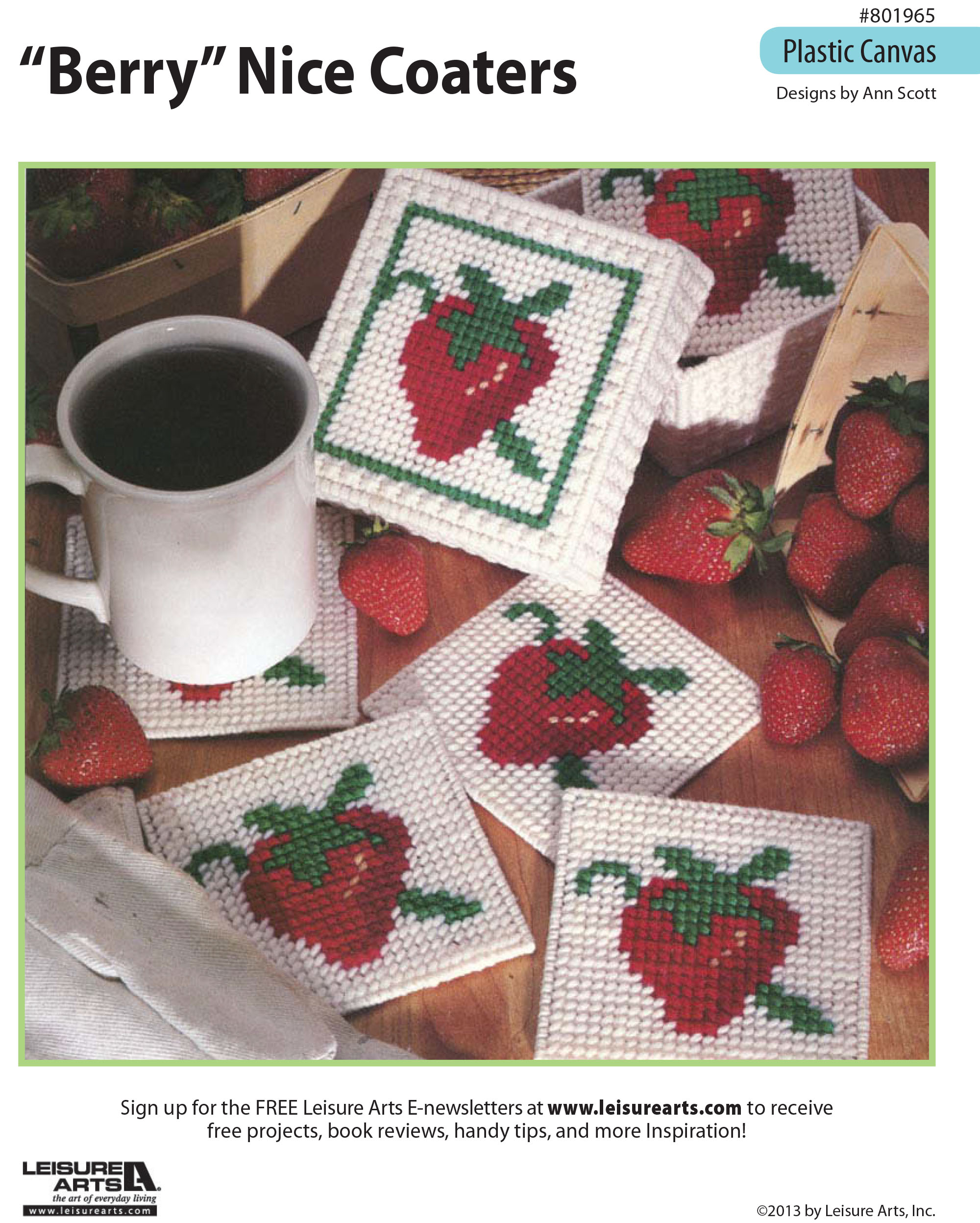 Leisure Arts Berry Nice Coasters Plastic Canvas ePattern
