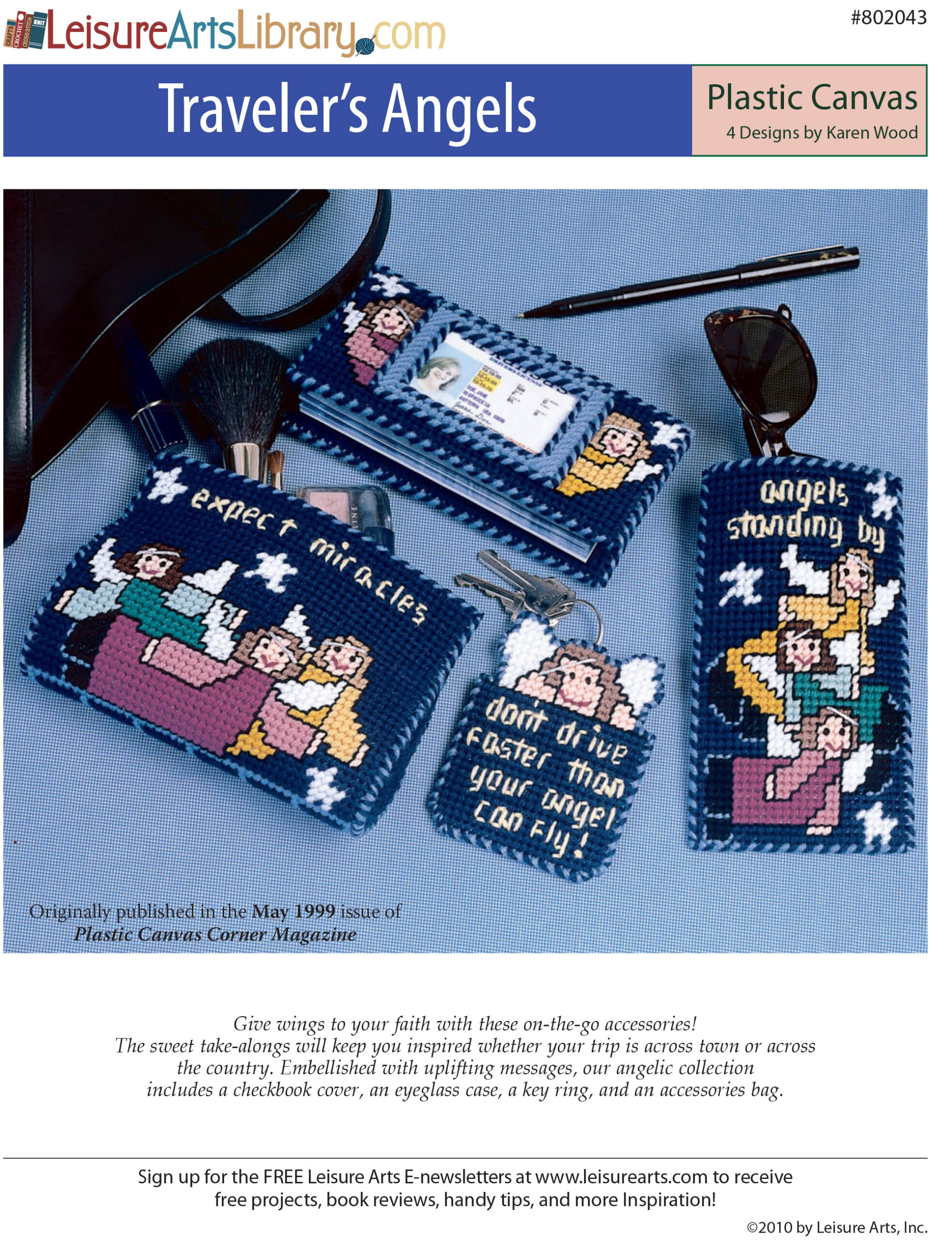 Leisure Arts Travelers Angels Accessories Plastic Canvas ePattern