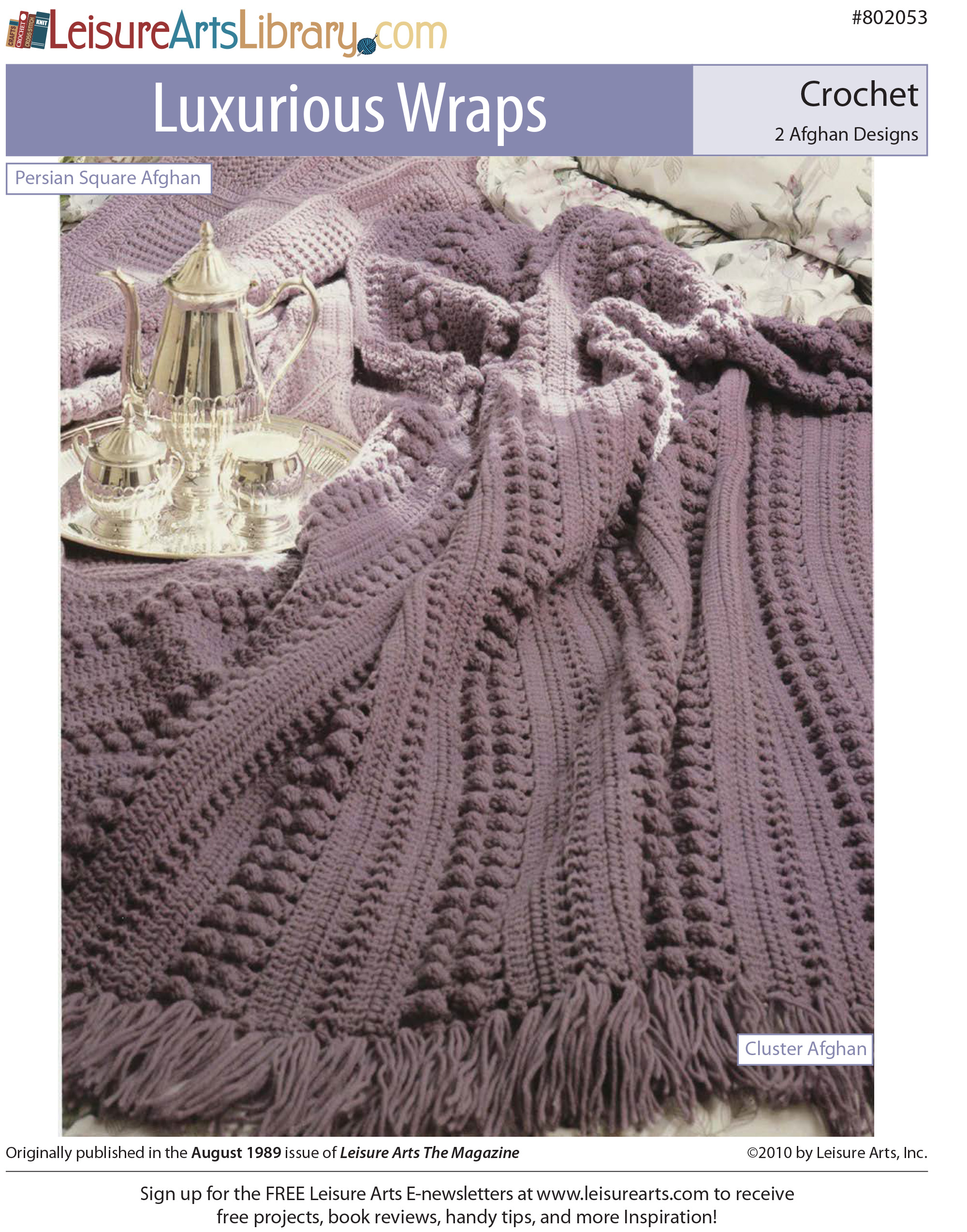 Leisure Arts Luxurious Wraps Crochet ePattern