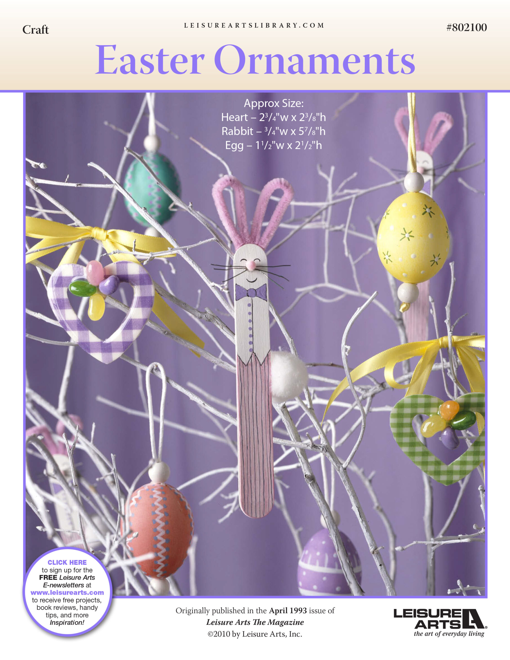Leisure Arts Easter Ornaments Craft ePattern
