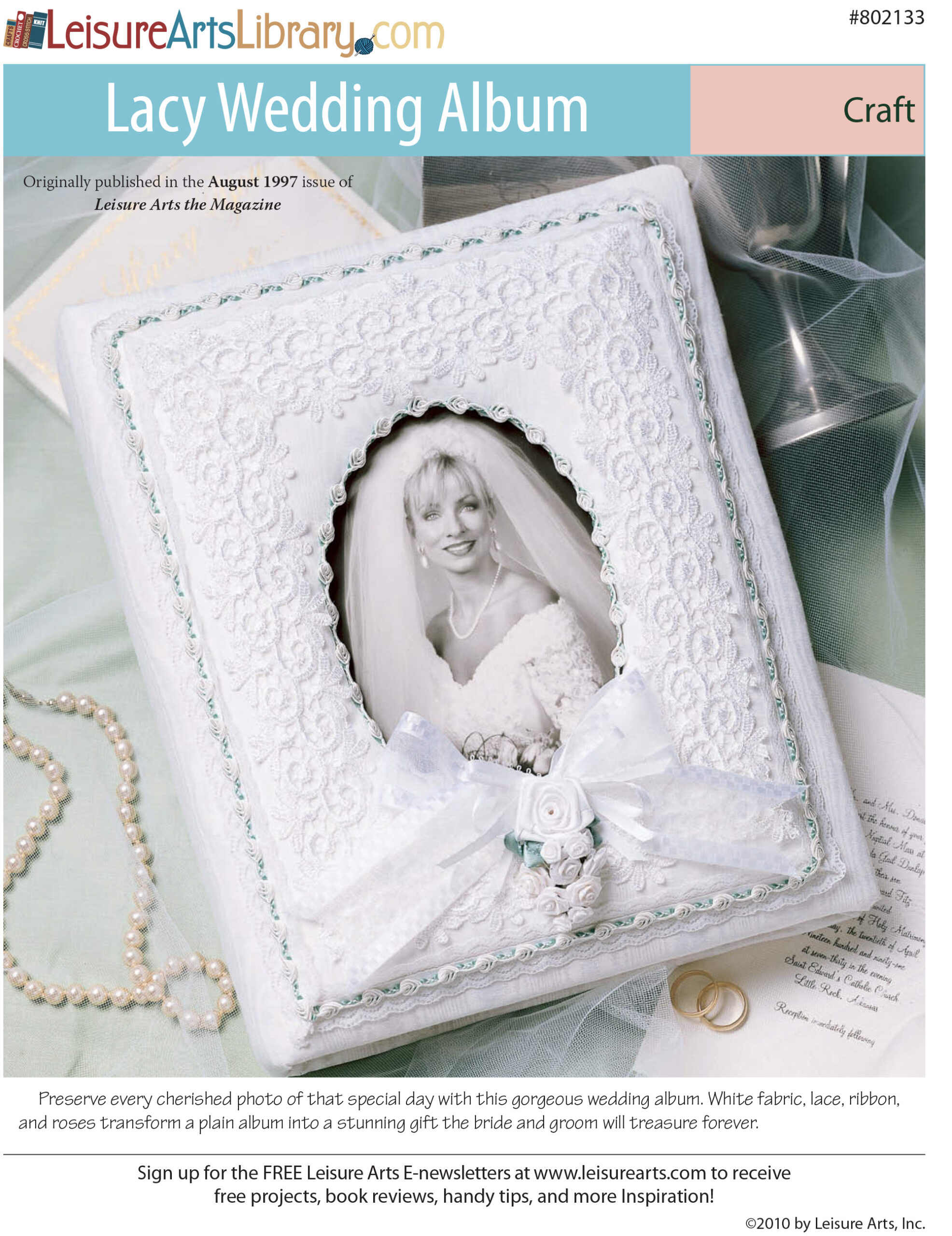 Leisure Arts Lacy Wedding Album Craft ePattern
