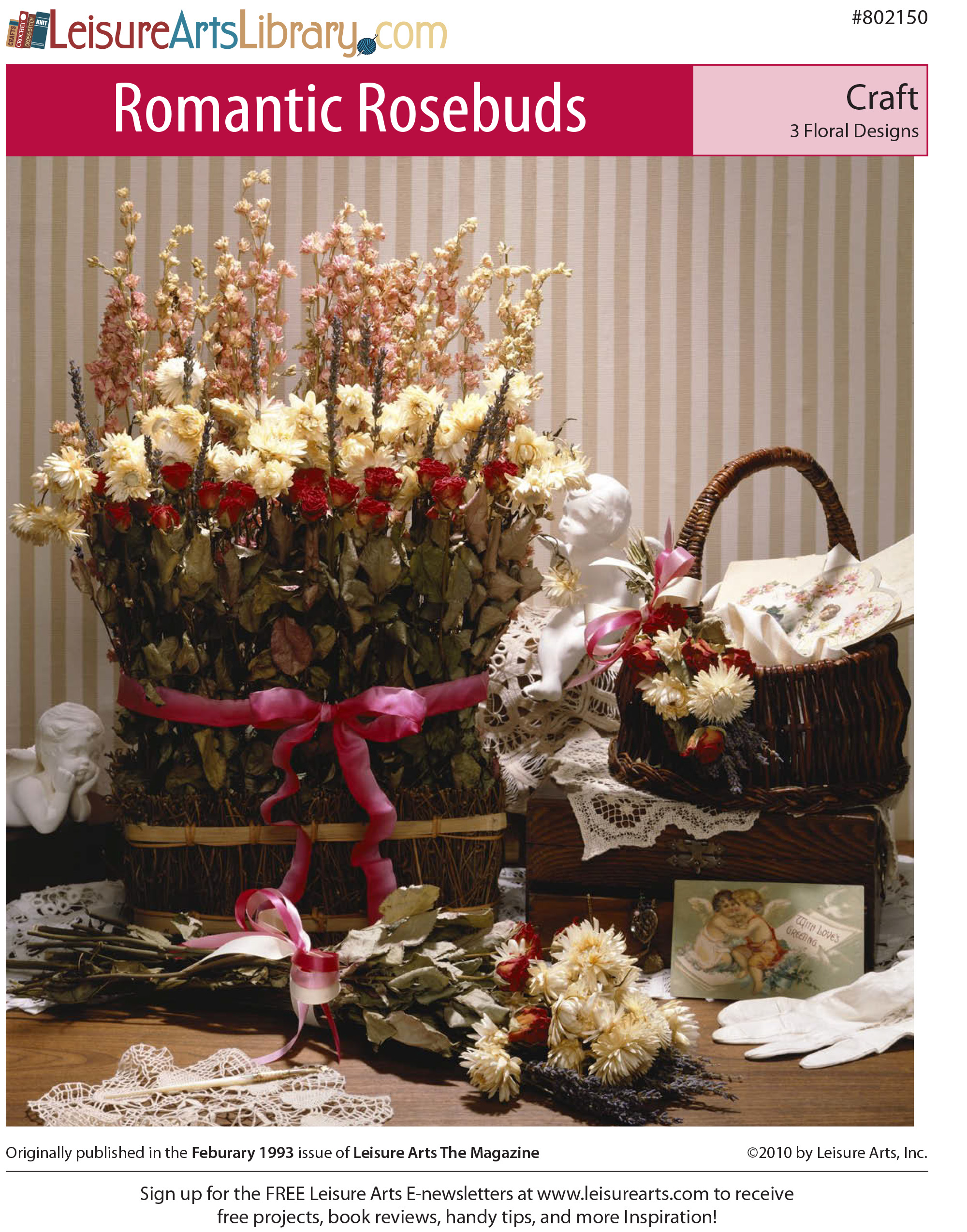 Leisure Arts Romantic Rosebuds Craft ePattern