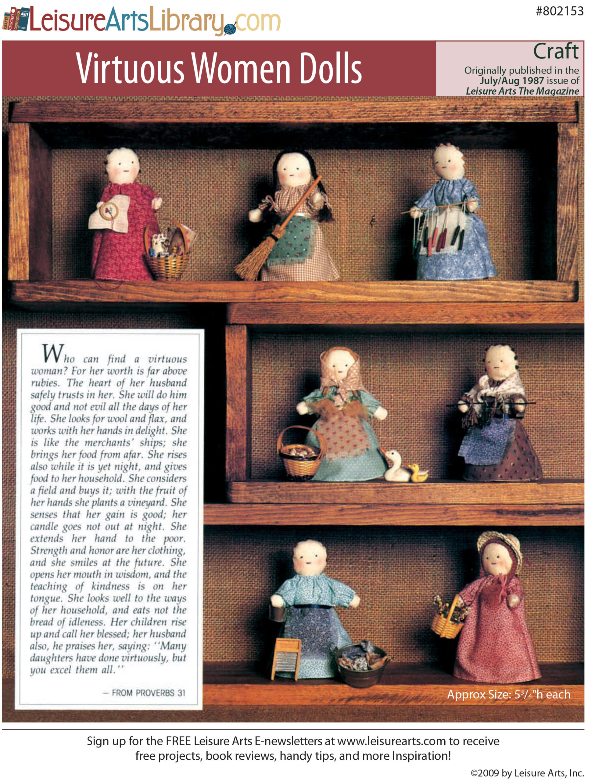 Leisure Arts Virtuous Women Craft ePattern