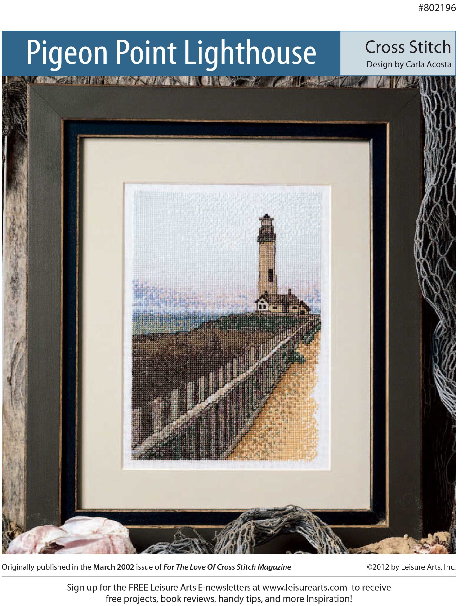 Leisure Arts Pigeon Point Lighthouse Cross Stitch ePattern