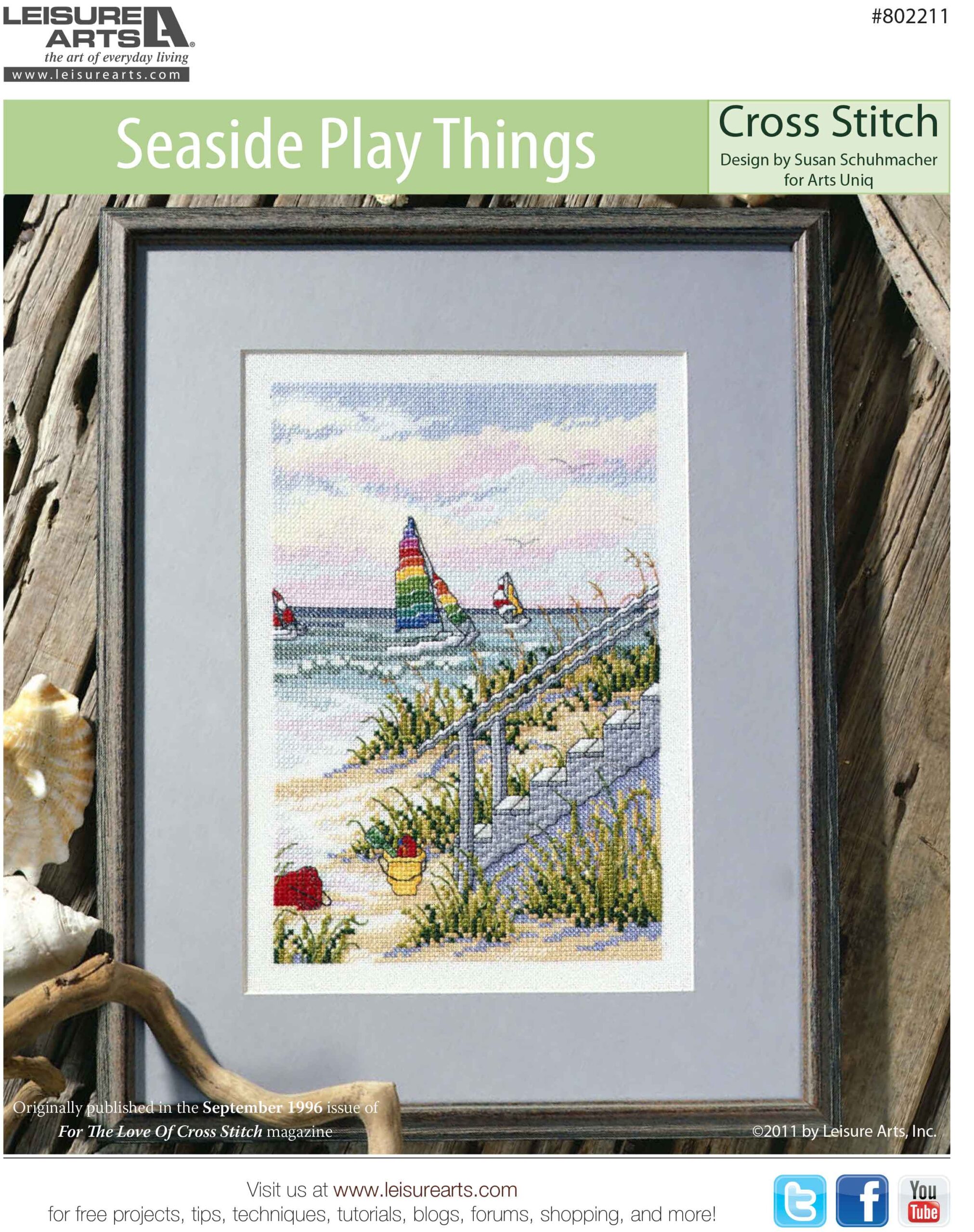 Leisure Arts Seaside Fun Play Things Cross Stitch ePattern