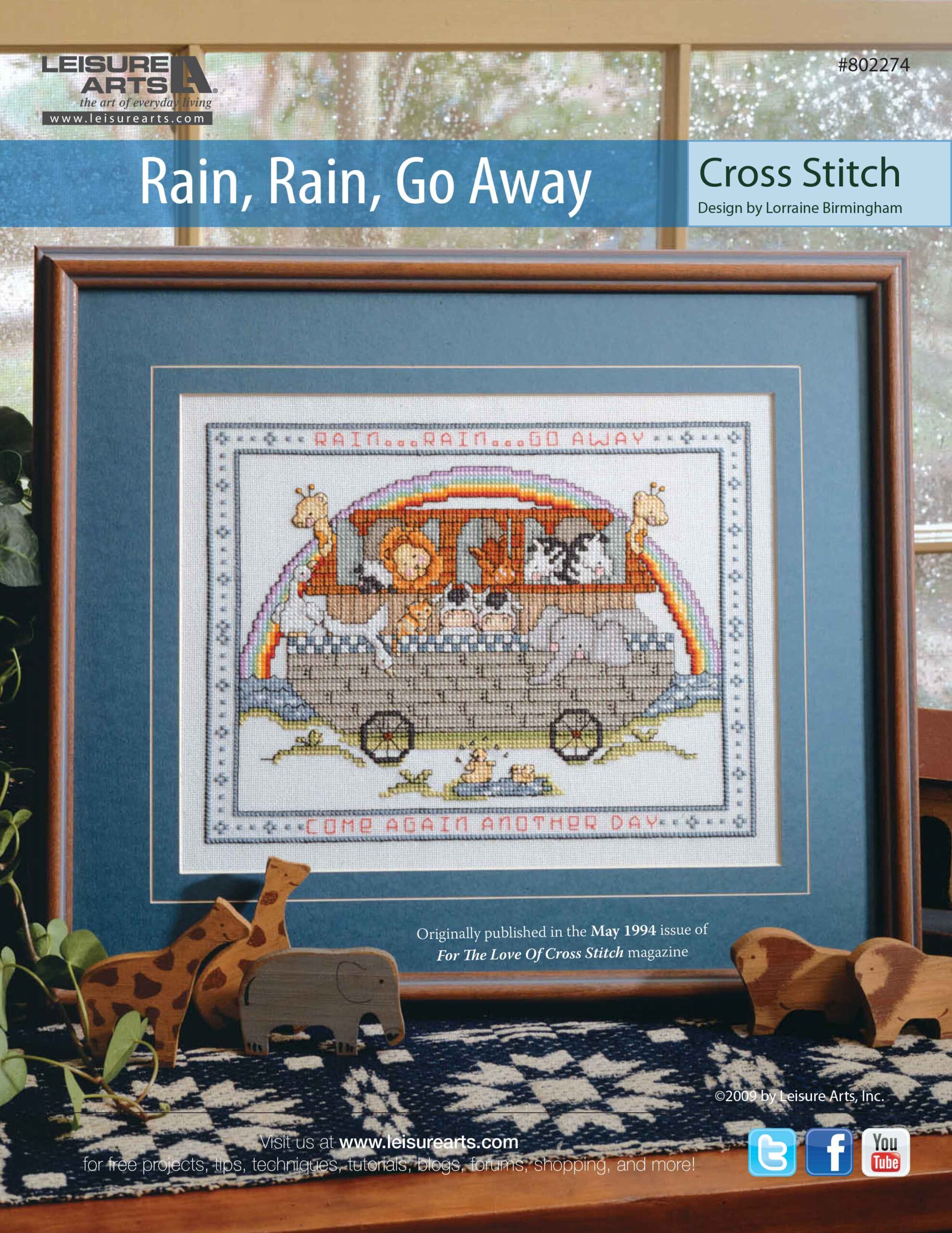 Leisure Arts Rain Rain Go Away Cross Stitch ePattern