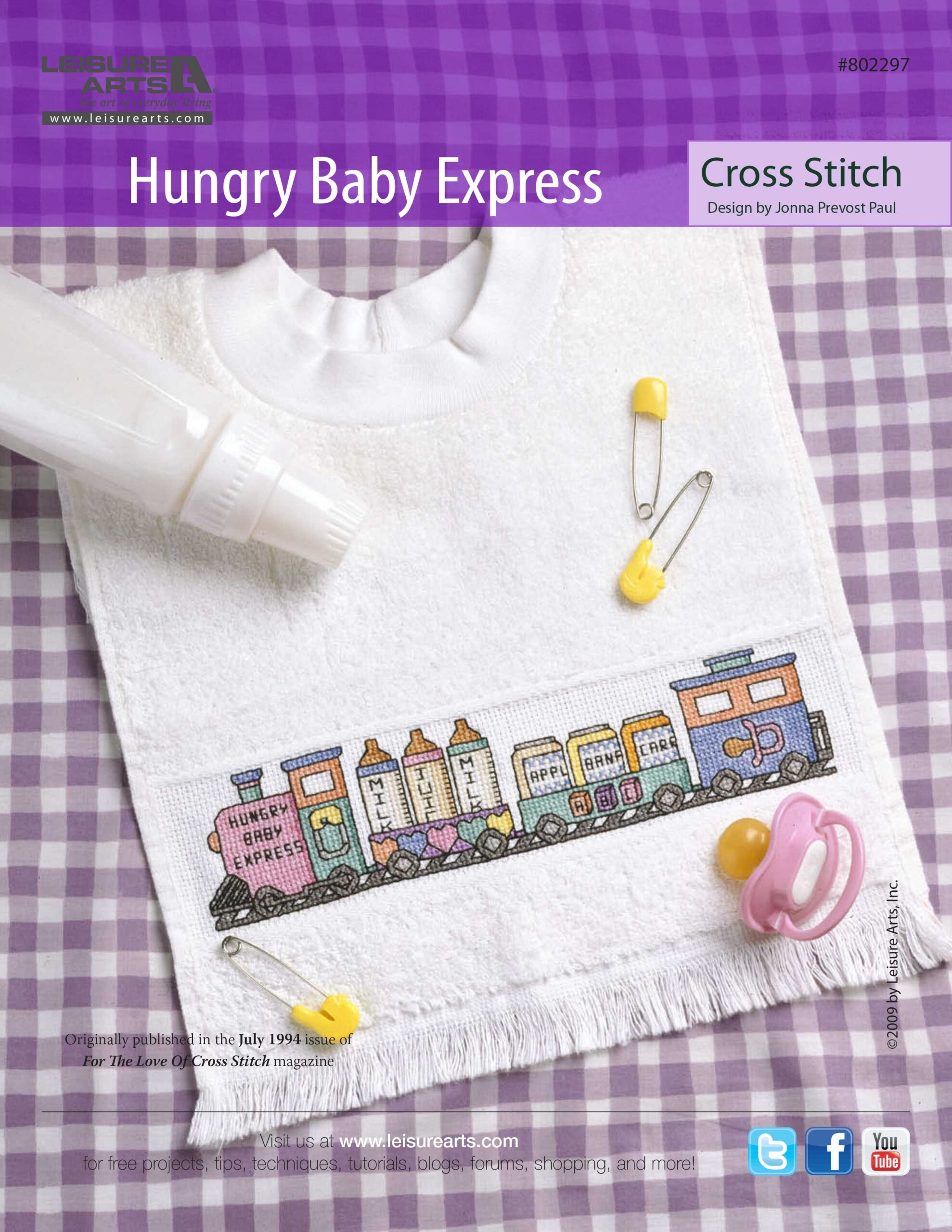 Leisure Arts Hungry Baby Express Cross Stitch ePattern