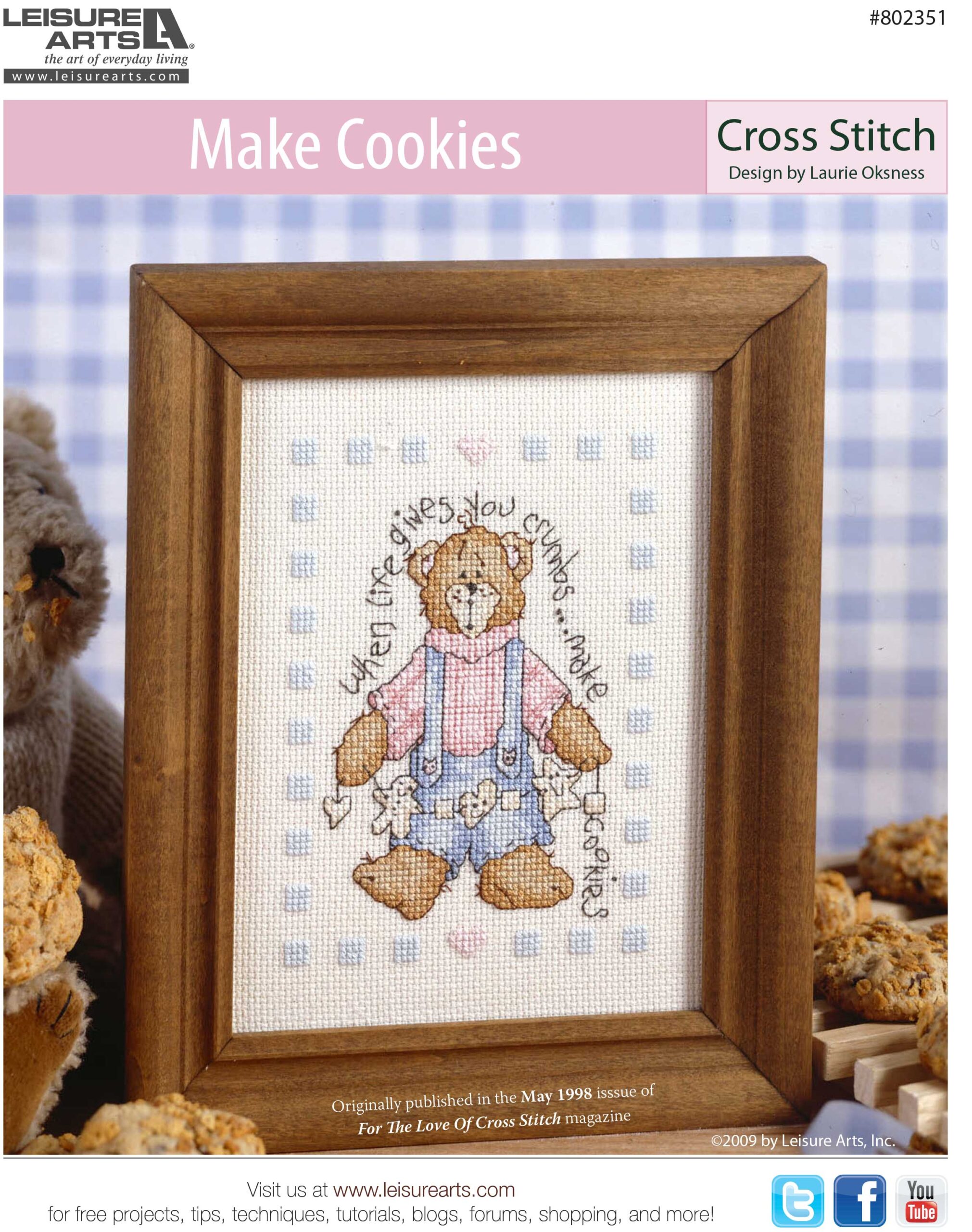 Leisure Arts Make Cookies Crunchy Crumb Cookies Cross Stitch ePattern