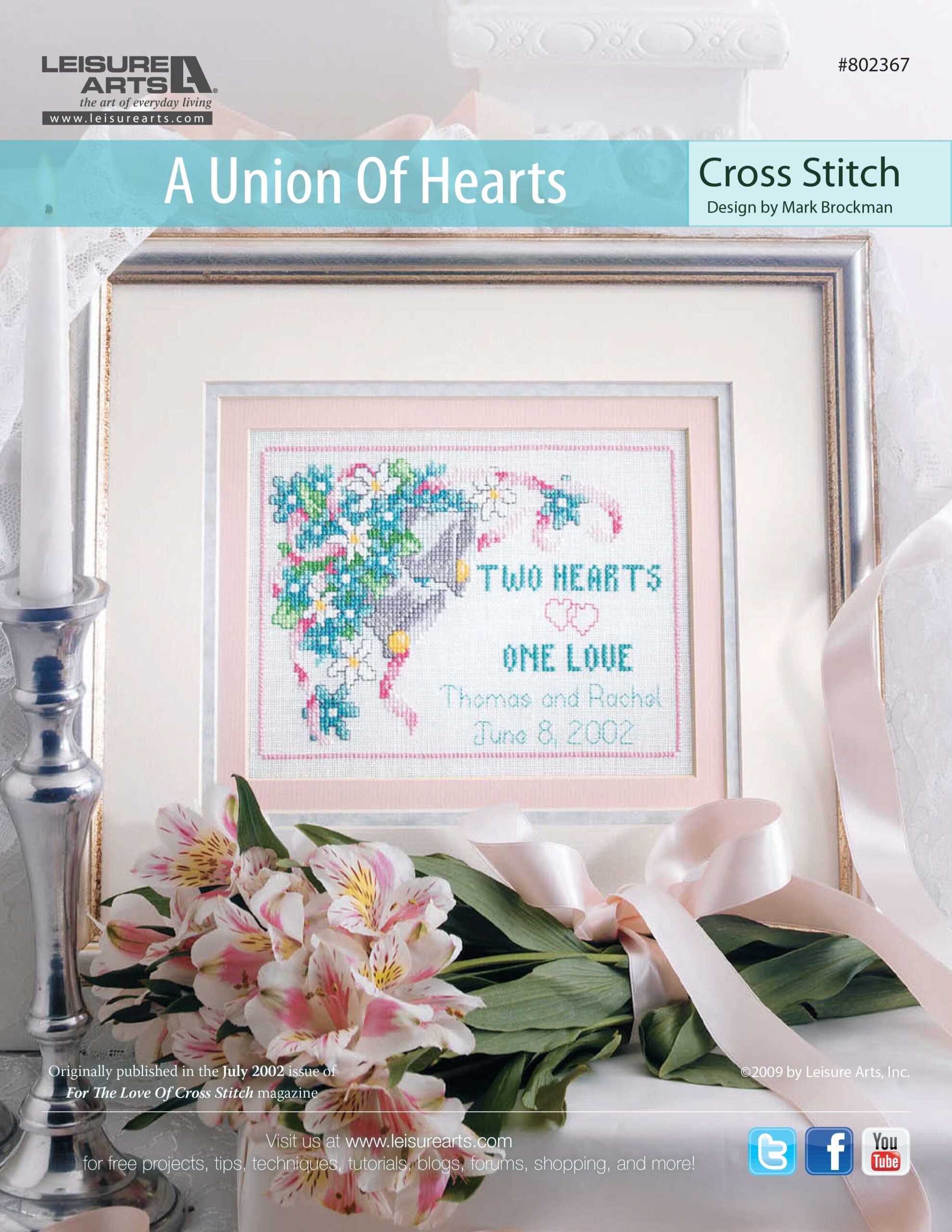 Leisure Arts A Union Of Hearts Cross Stitch ePattern