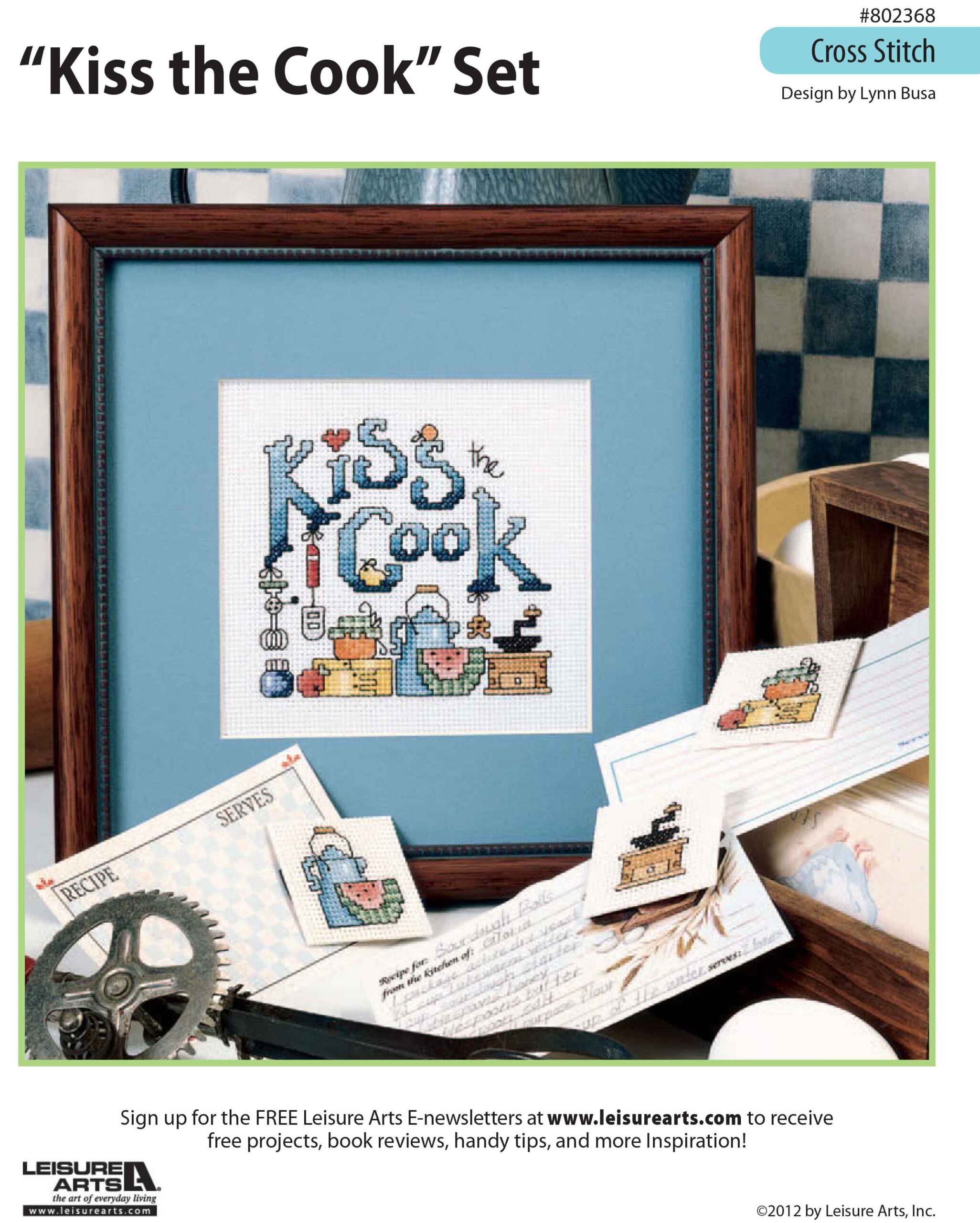 Leisure Arts Kiss the Cook Set Cross Stitch ePattern