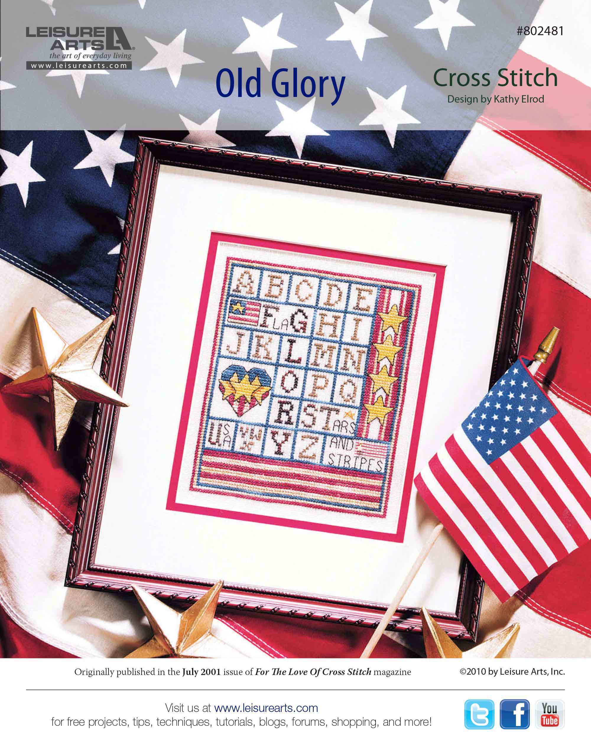 Leisure Arts Old Glory Cross Stitch ePattern