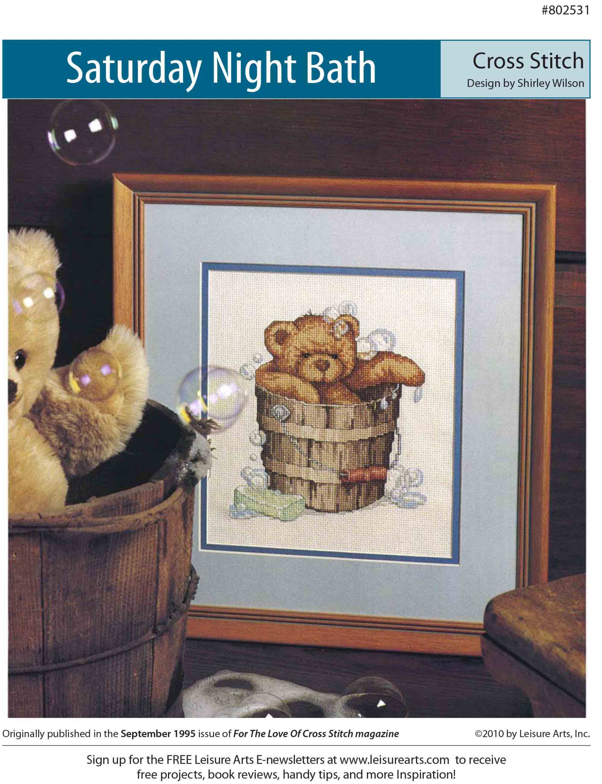 Leisure Arts Saturday Night Bath Cross Stitch ePattern