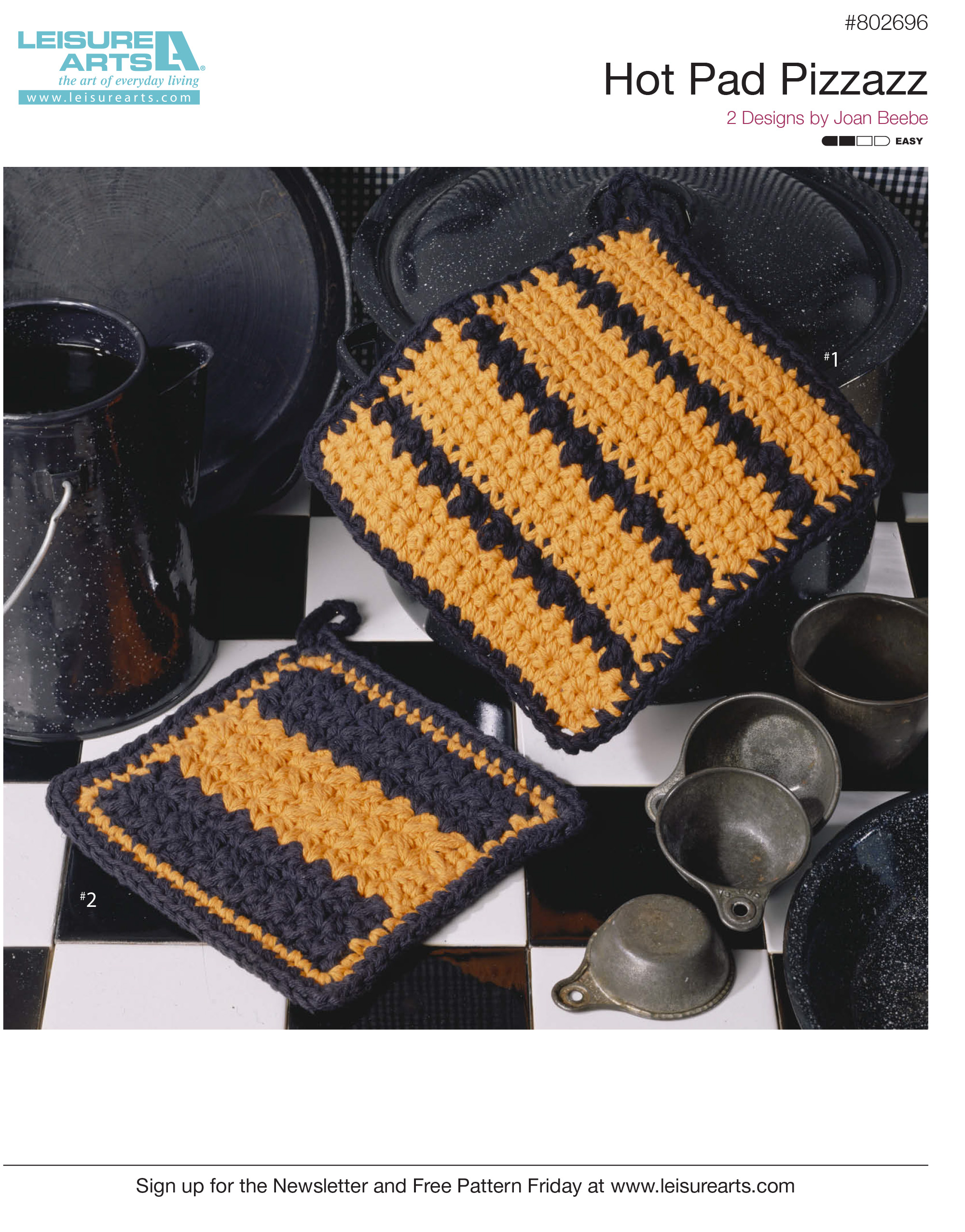 Leisure Arts Hot Pad Pizzazz Crochet ePattern