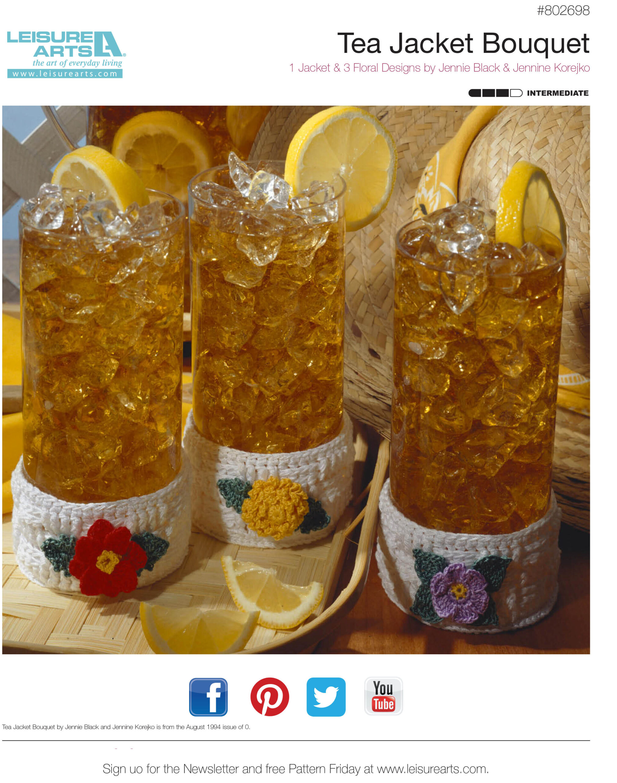 Leisure Arts Tea Jacket Bouquet Crochet ePattern