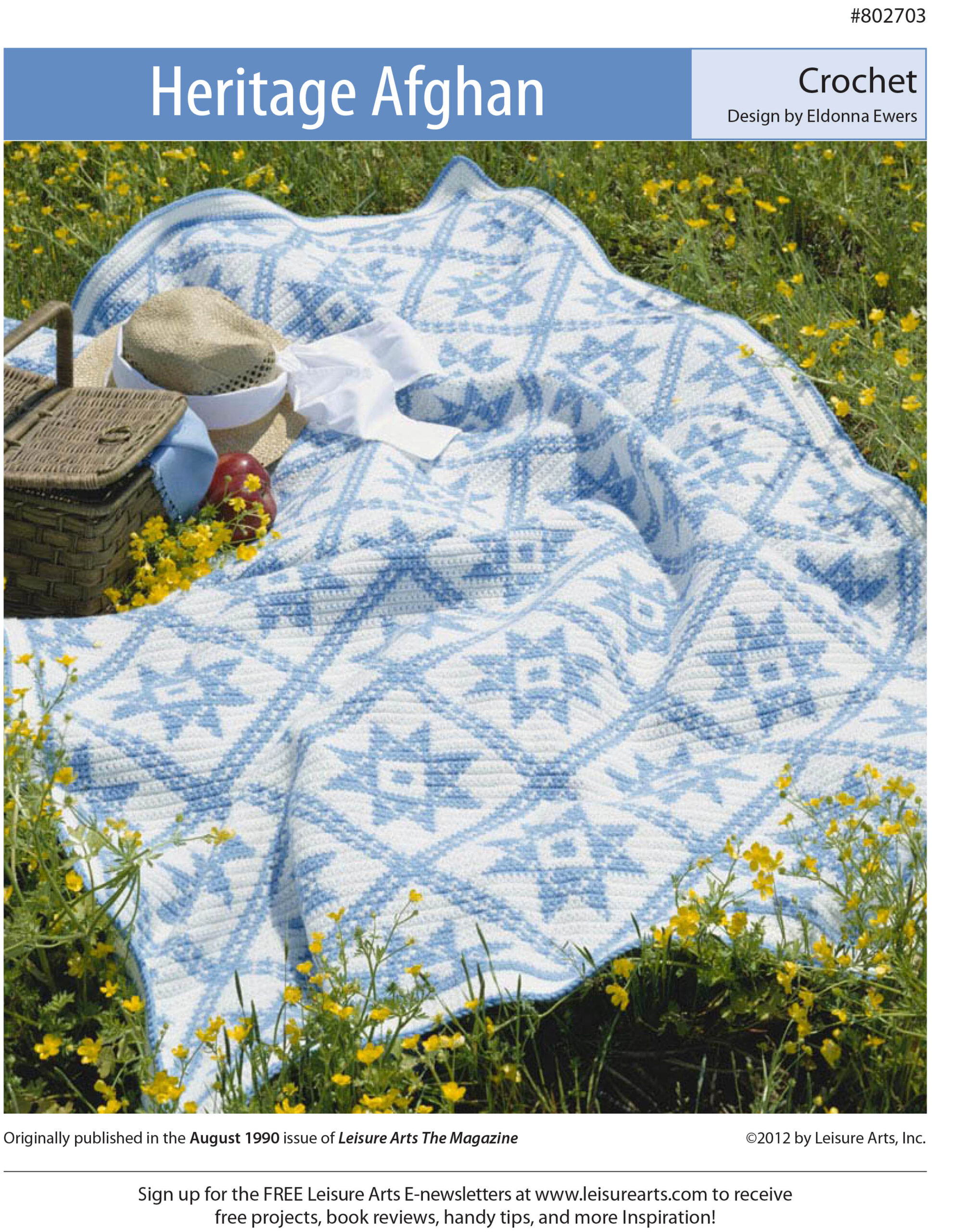 Leisure Arts Heritage Afghan Crochet ePattern