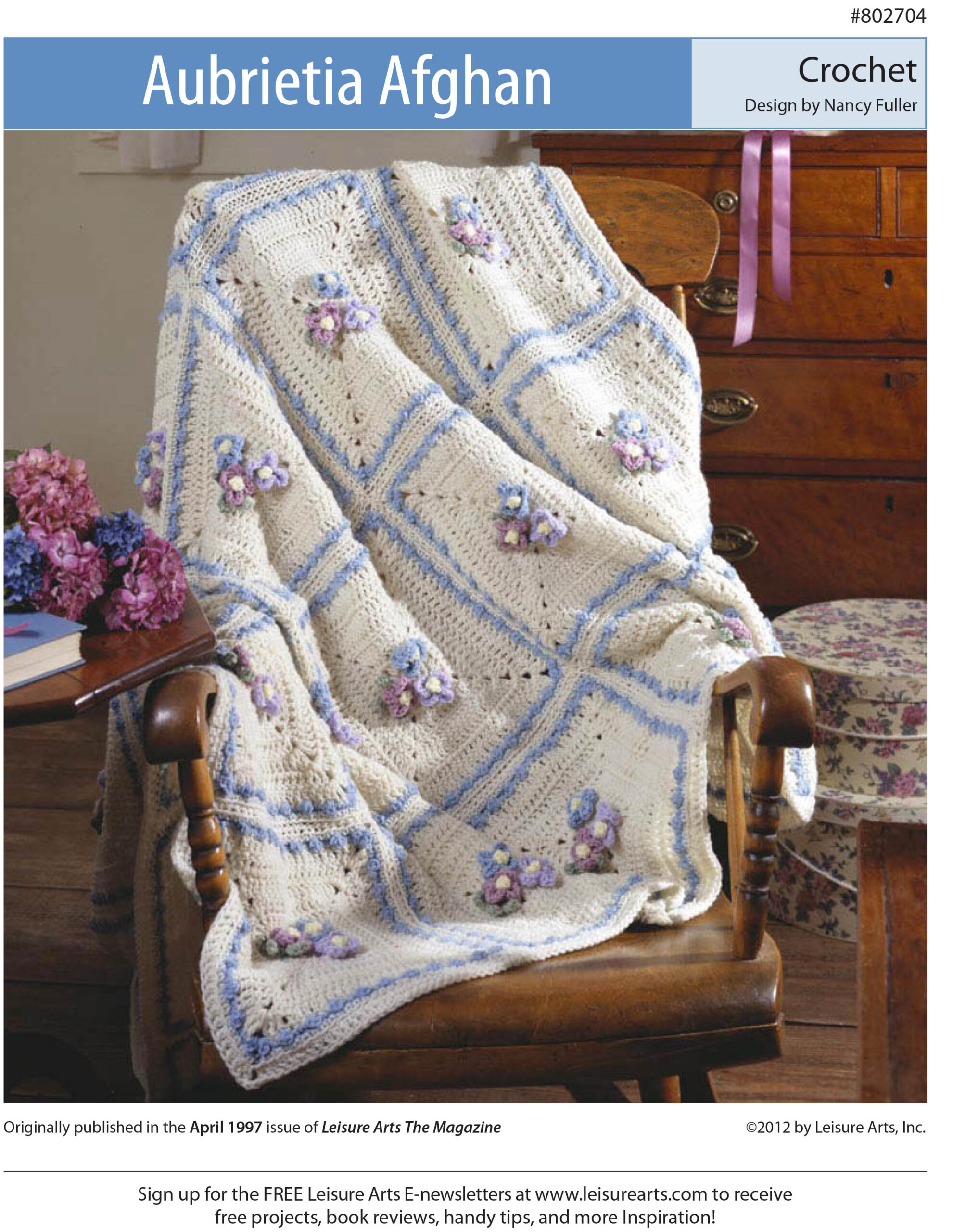 Leisure Arts Aubrietia Afghan Crochet ePattern