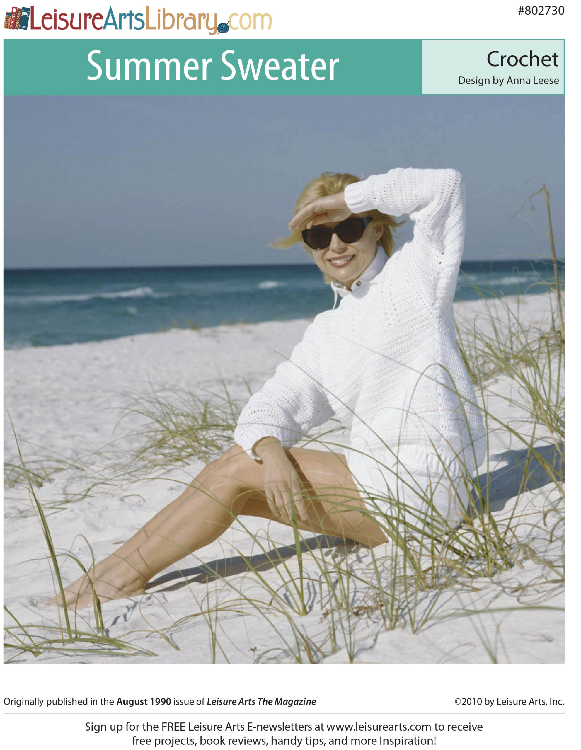 Leisure Arts Summer Sweater Crochet ePattern