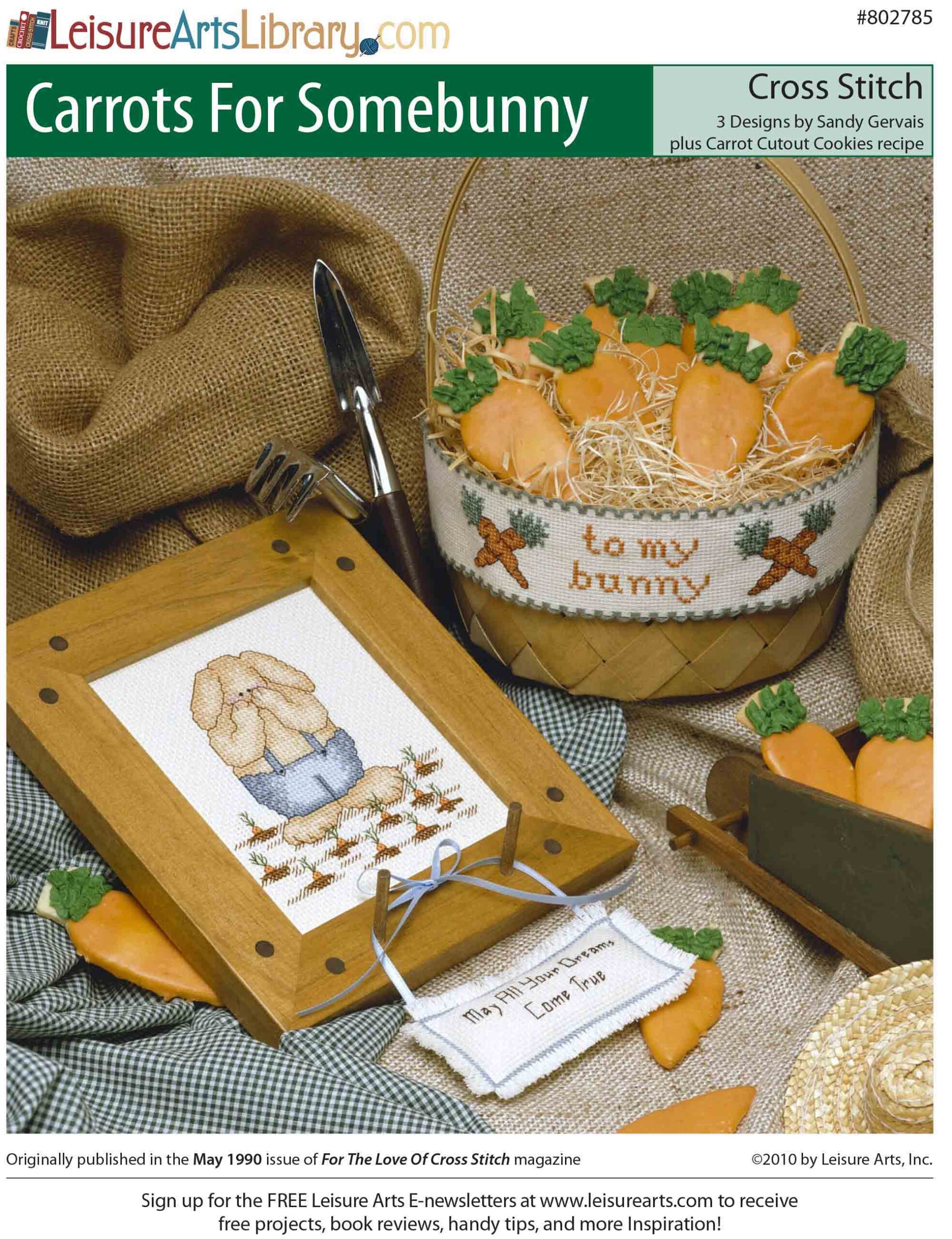 Leisure Arts Carrots For Somebunny Cross Stitch Carrot Cutout Cookies Recipe ePattern