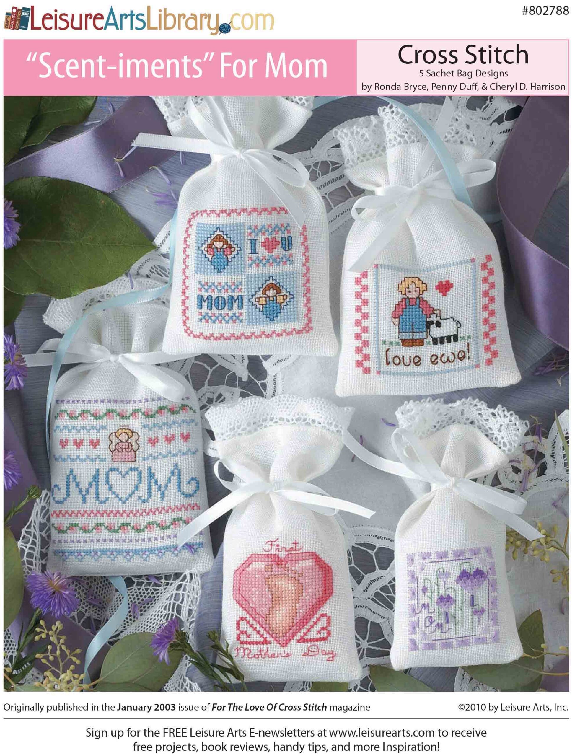 Leisure Arts Scentiments For Mom Cross Stitch ePattern