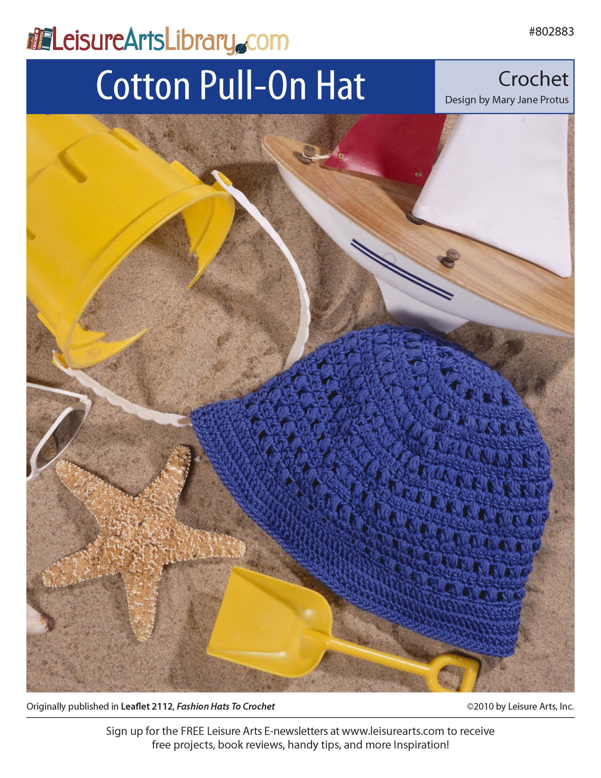 Leisure Arts Fashion Hats to Crochet Cotton PullOn Hat ePattern