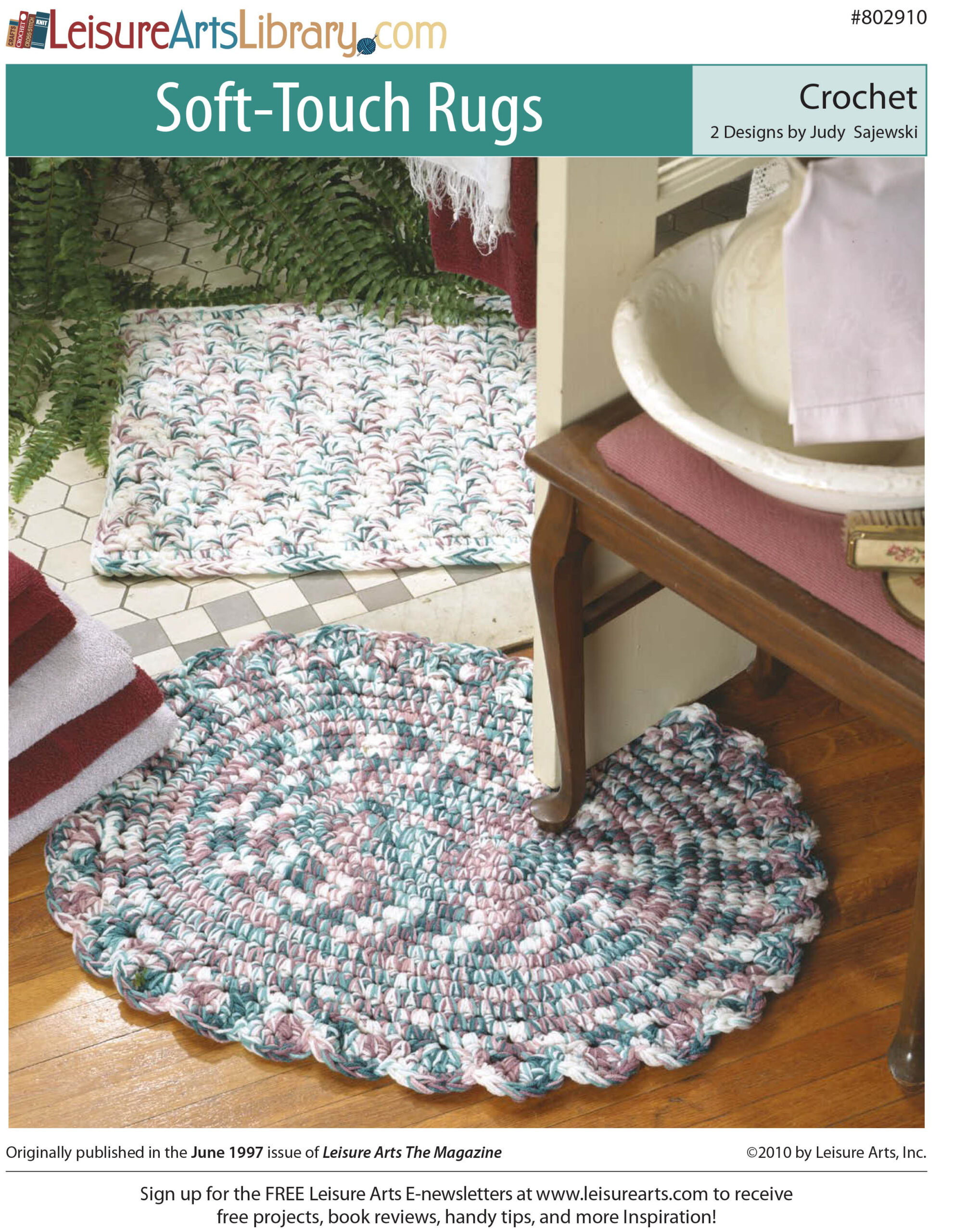 Leisure Arts SoftTouch Rugs Crochet ePattern