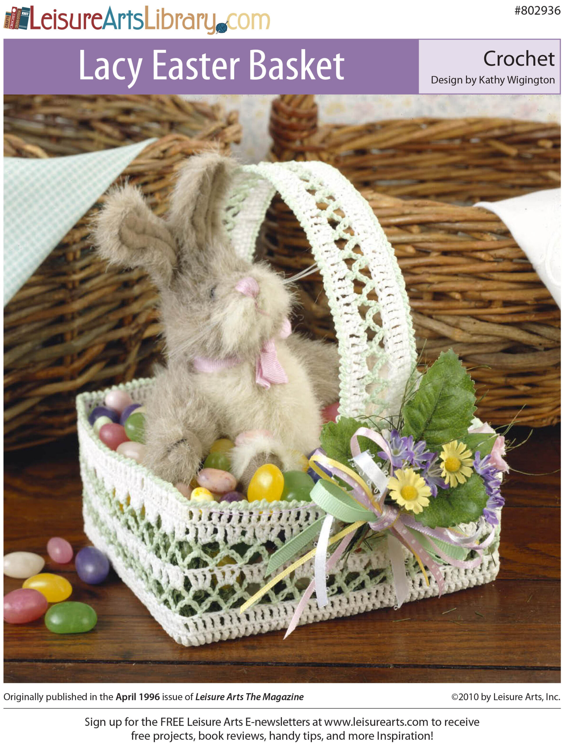 Leisure Arts Lacy Easter Basket Crochet ePattern