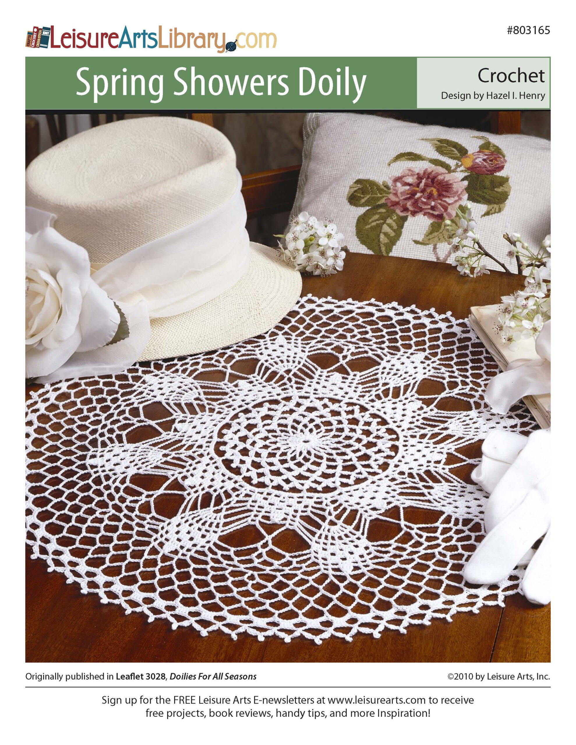 Leisure Arts Doilies For All Seasons Spring Showers Doily Crochet ePattern