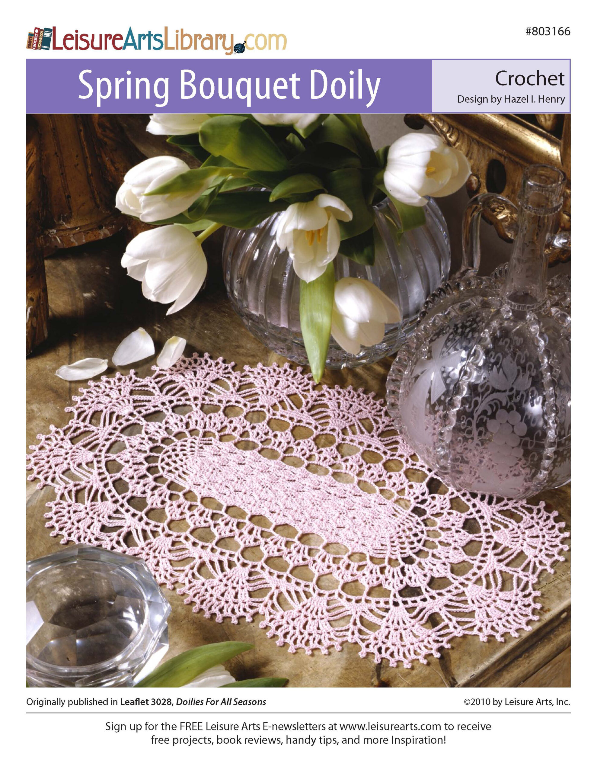 Leisure Arts Doilies For All Seasons Spring Bouquet Doily Crochet ePattern
