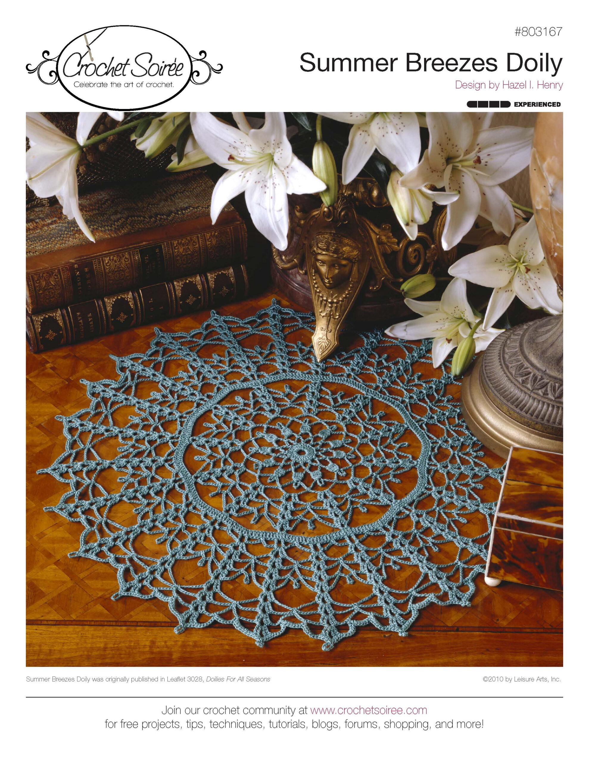 Leisure Arts Doilies For All Seasons Summer Breezes Doily Crochet ePattern