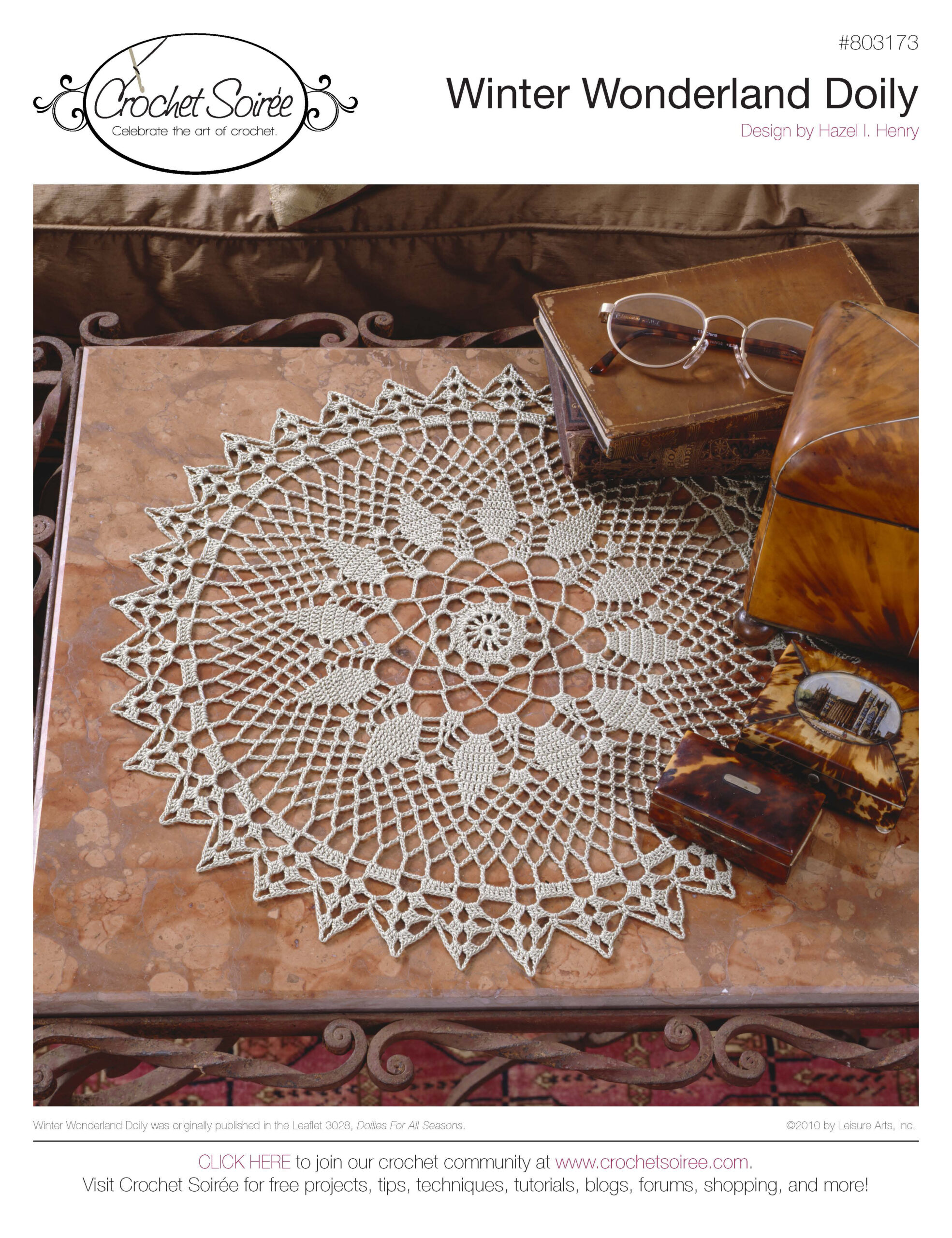 Leisure Arts Doilies For All Seasons Winter Wonderland Doily Crochet ePattern