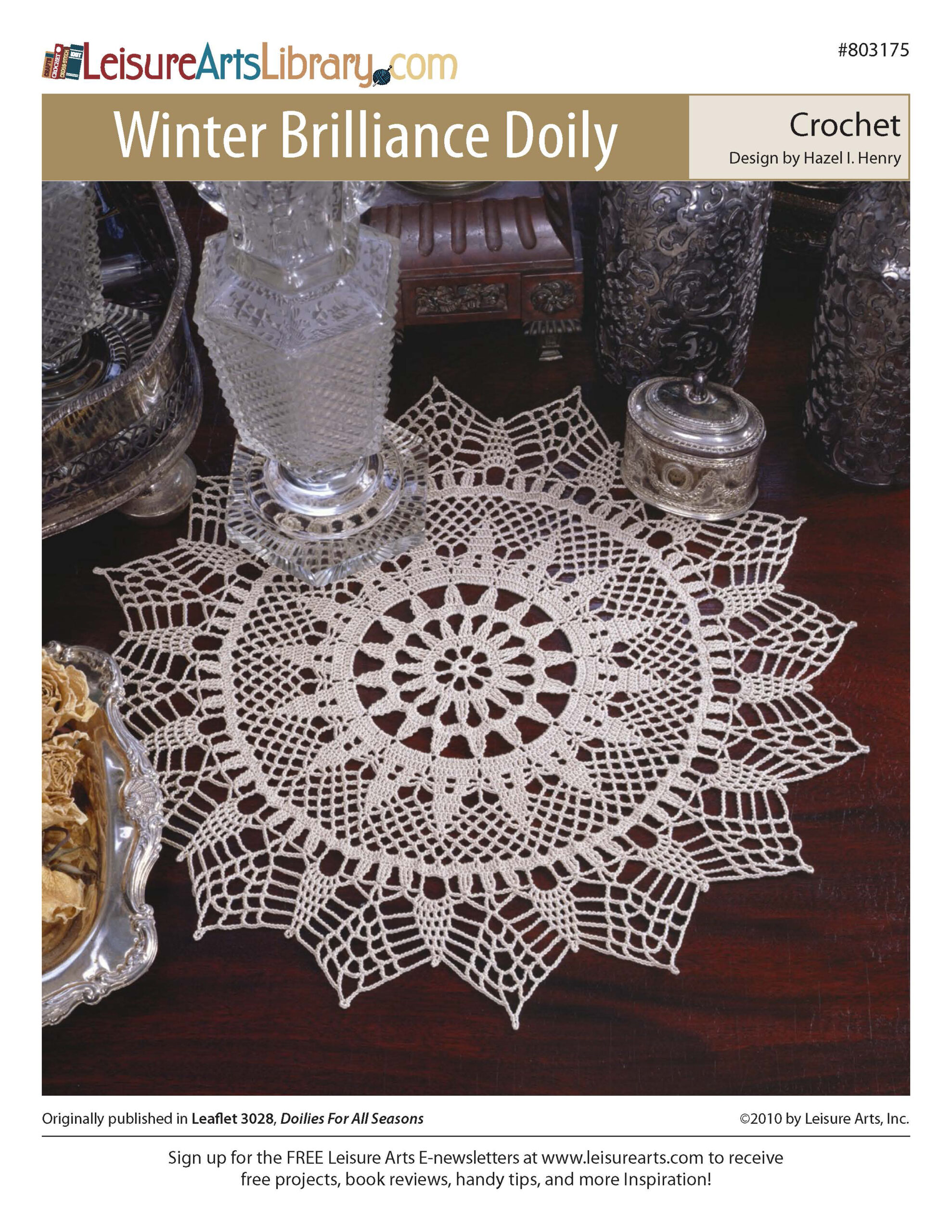 Leisure Arts Doilies For All Seasons Winter Brilliance Doily Crochet ePattern