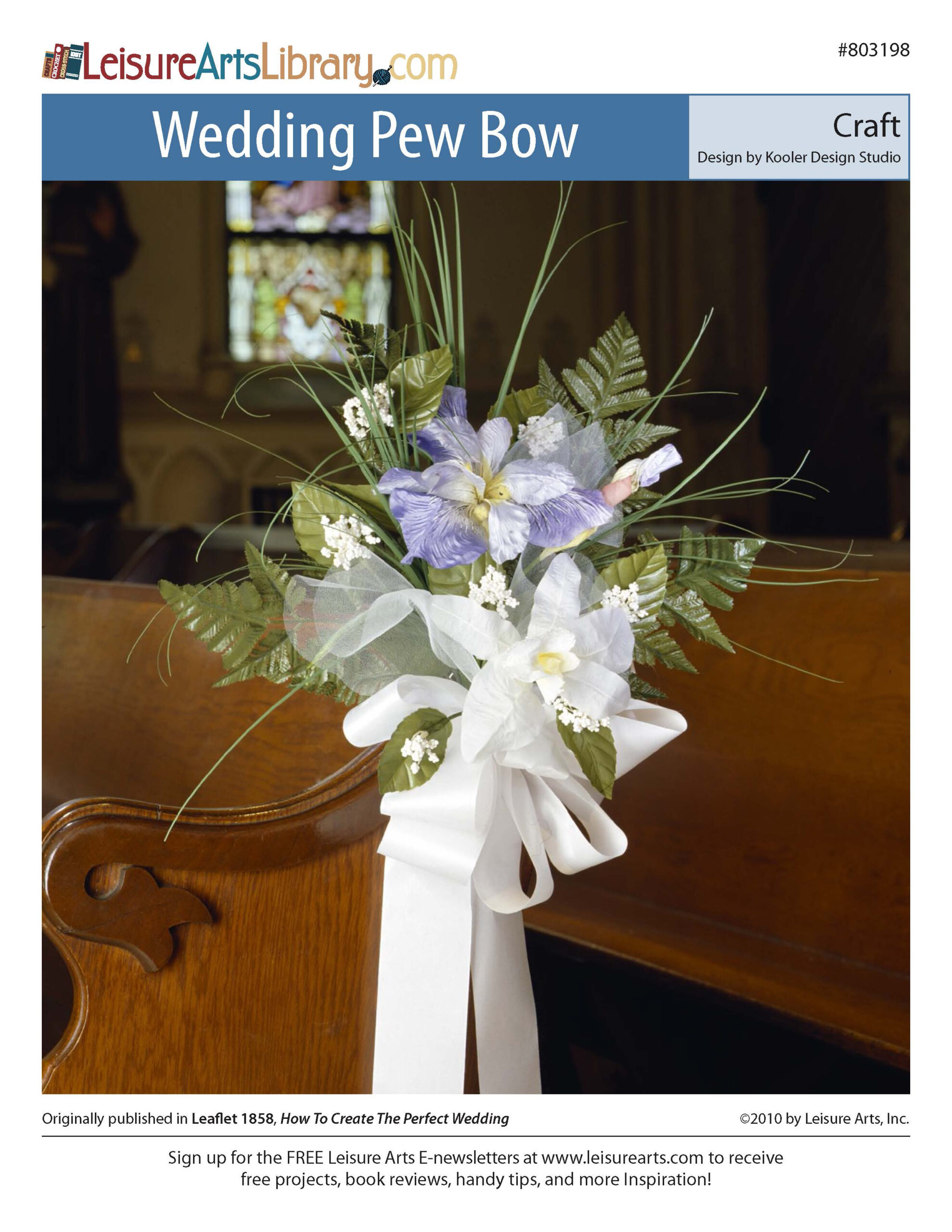 Leisure Arts Wedding Pew Bow Craft ePattern