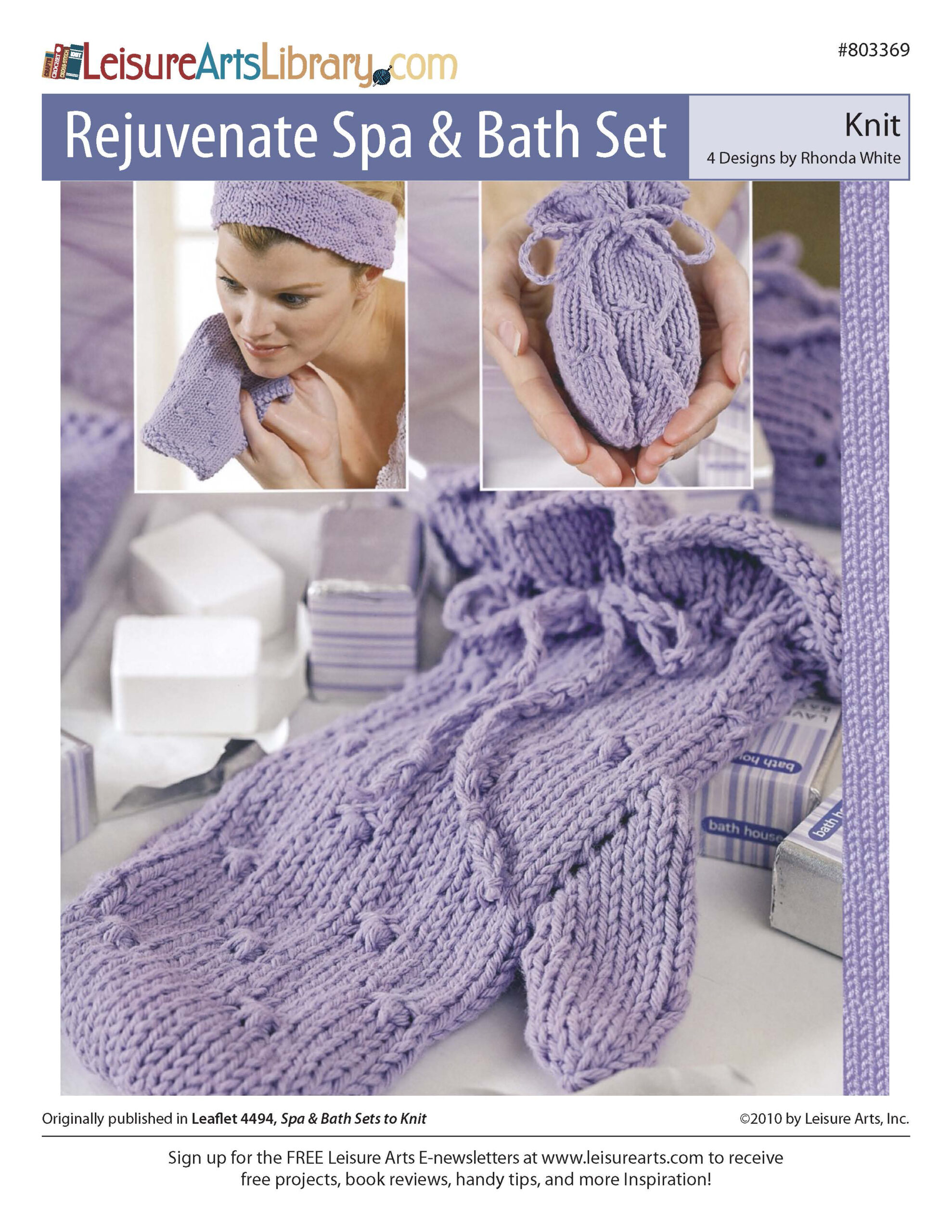 Leisure Arts Rejuvenate Spa Bath Set Knit ePattern