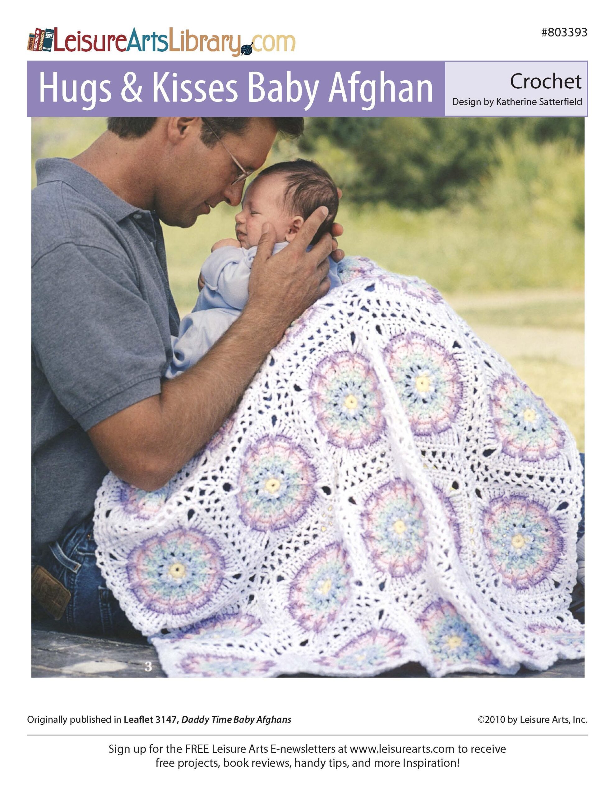 Leisure Arts Daddy Time Baby Afghans Hugs Kisses ePattern