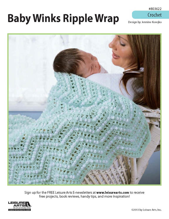 Leisure Arts Baby Winks Ripple Wrap Crochet ePattern
