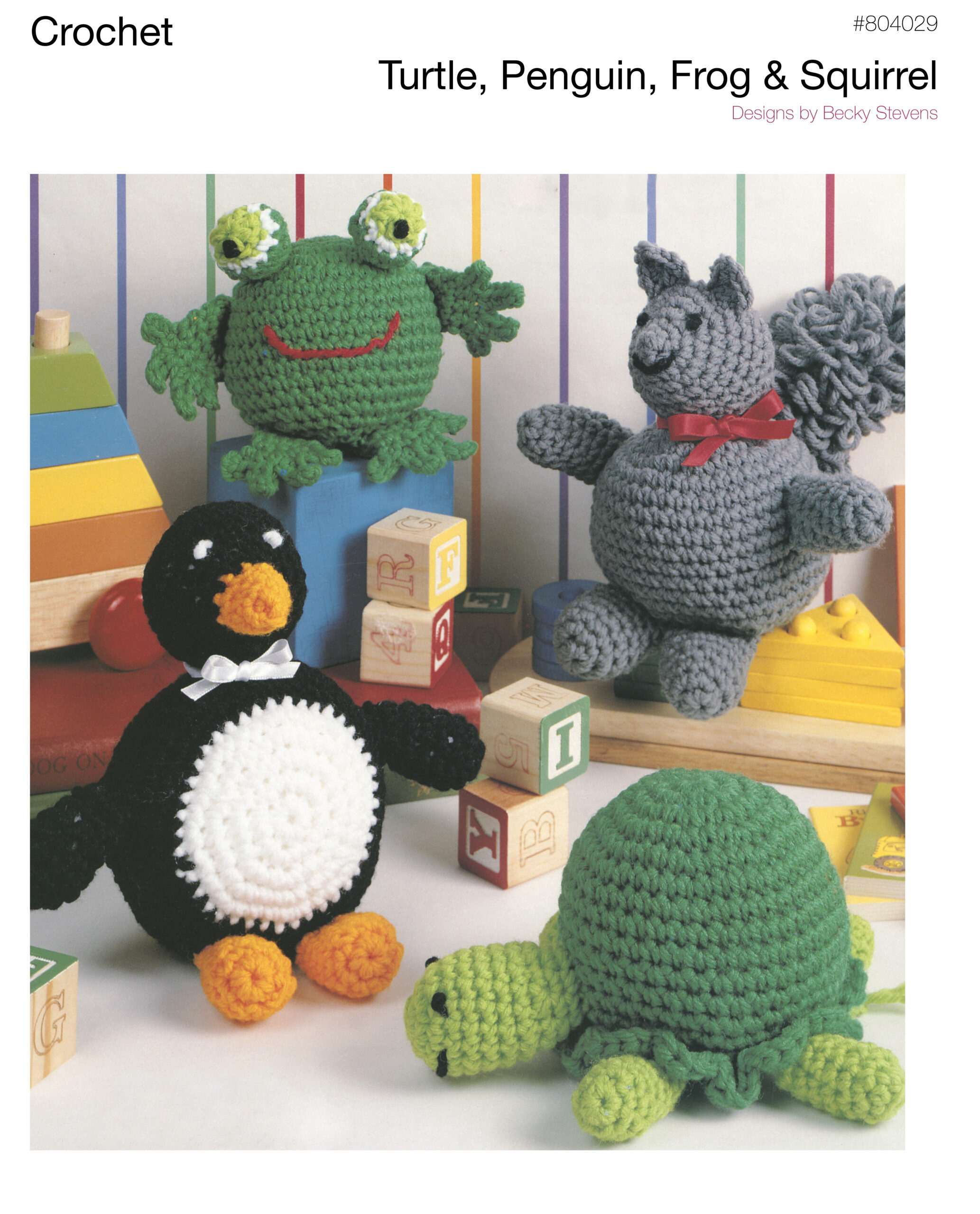 Leisure Arts RolyPoly Toys Turtle Penguin Frog Squirrel Crochet ePattern