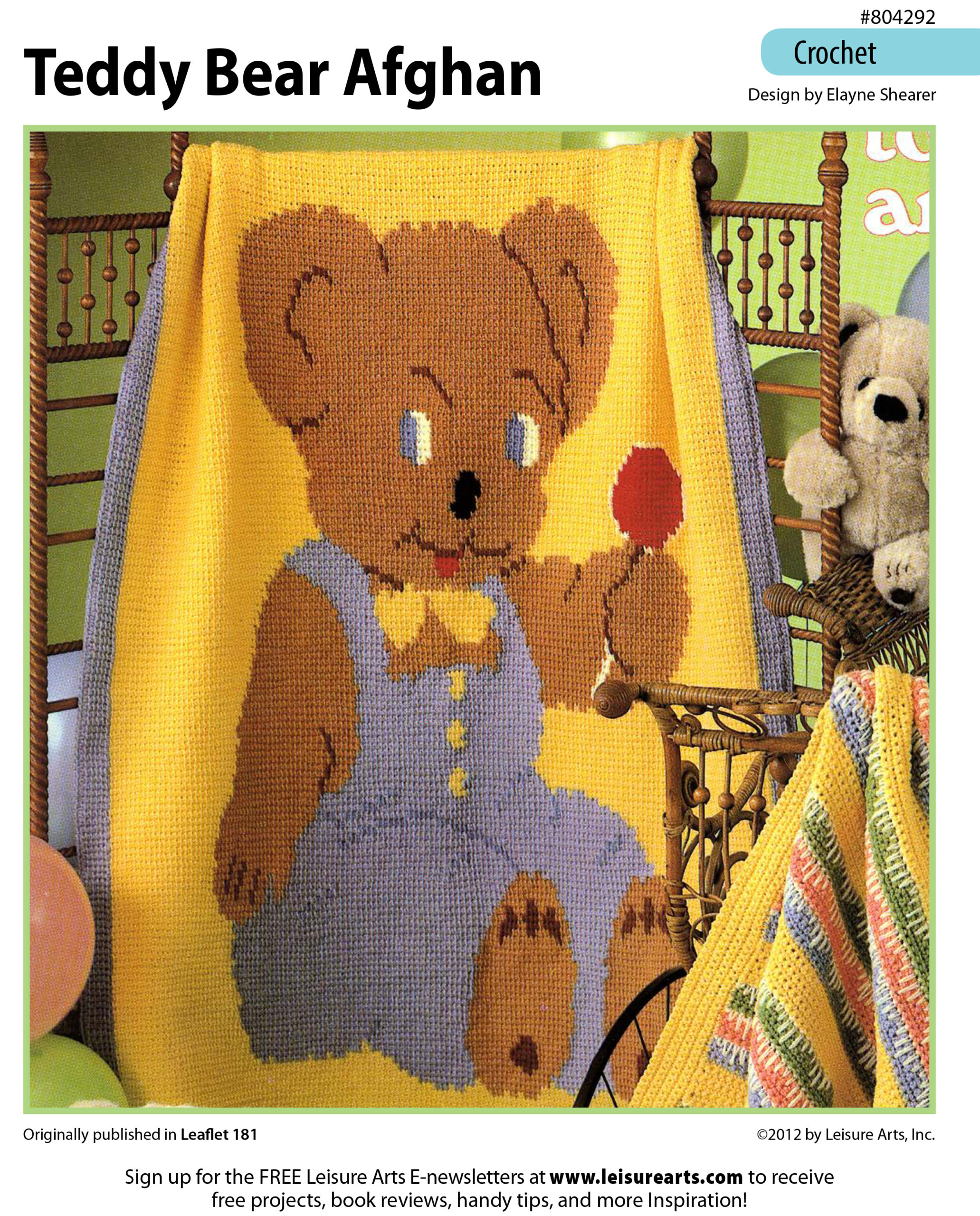 Leisure Arts Stitch Teddy Bear Crochet Afghan ePattern