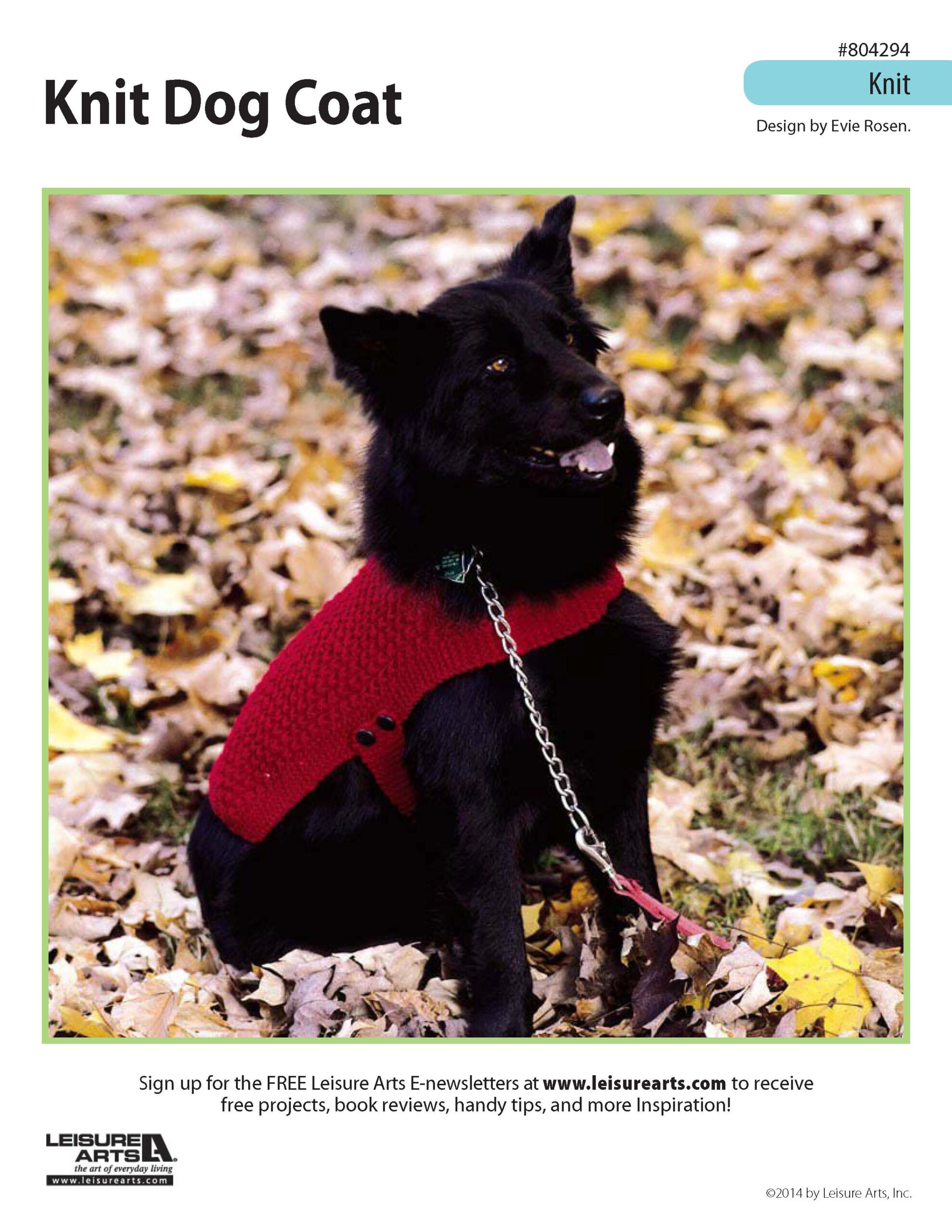 Leisure Arts Knit Dog Coat ePattern