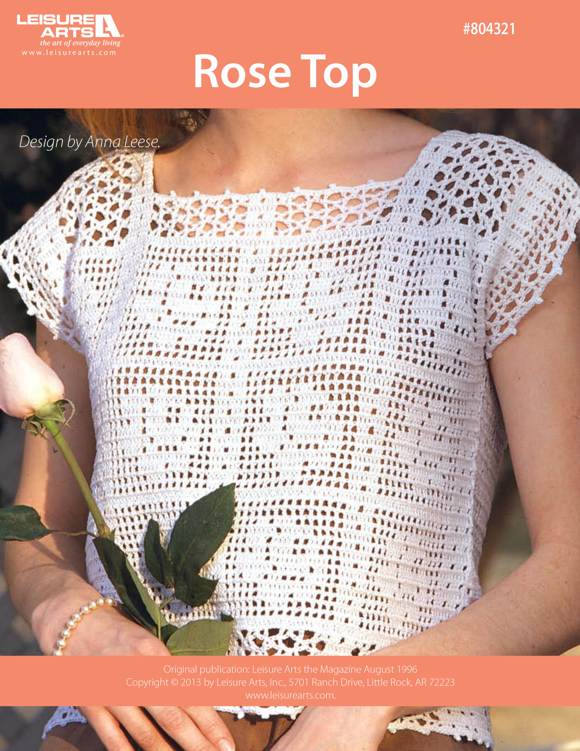 Leisure Arts Romantic Roses Top Crochet ePattern